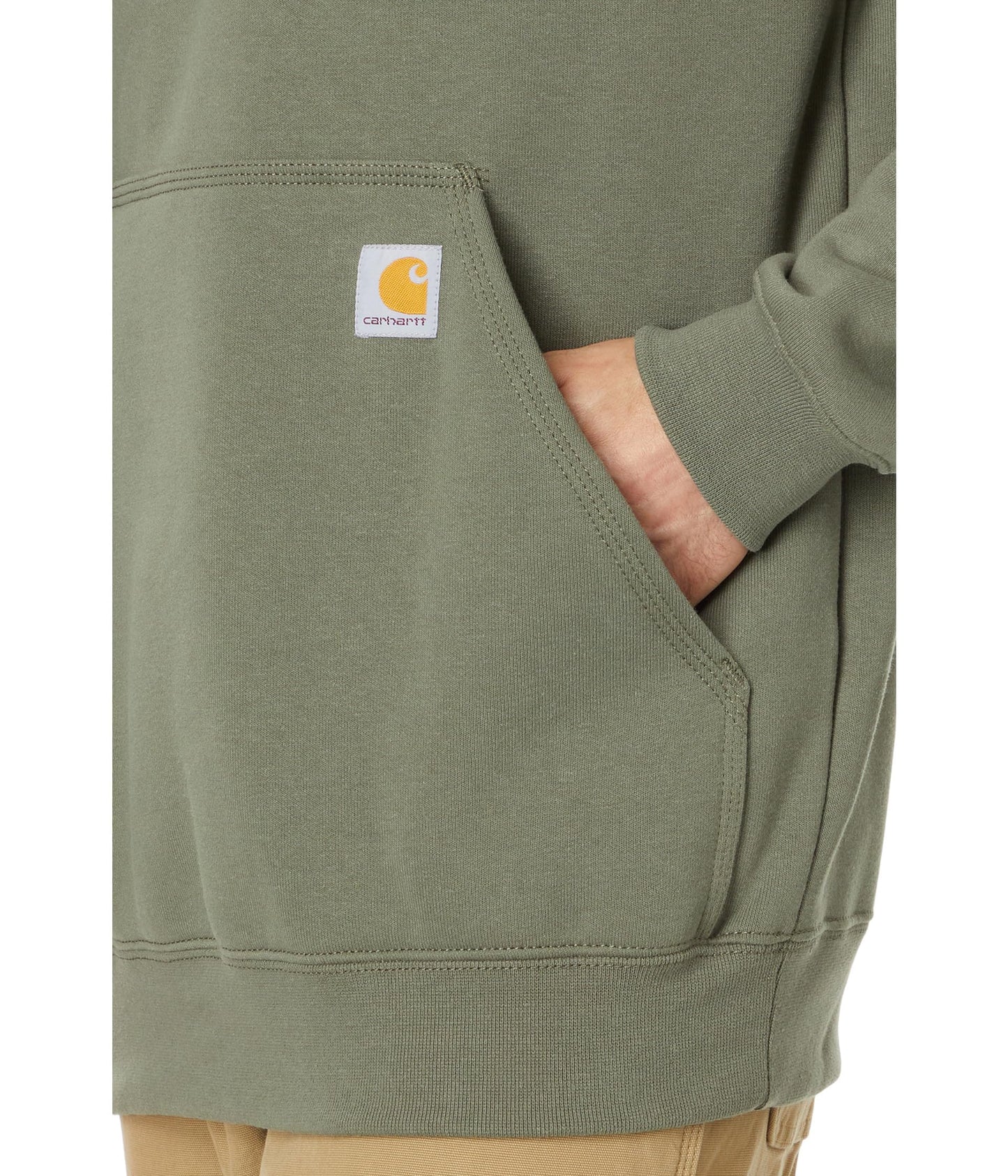 Carhartt Men's Loose Fit Midweight Logo Sleeve Graphic Sweatshirt, Dusty Olive