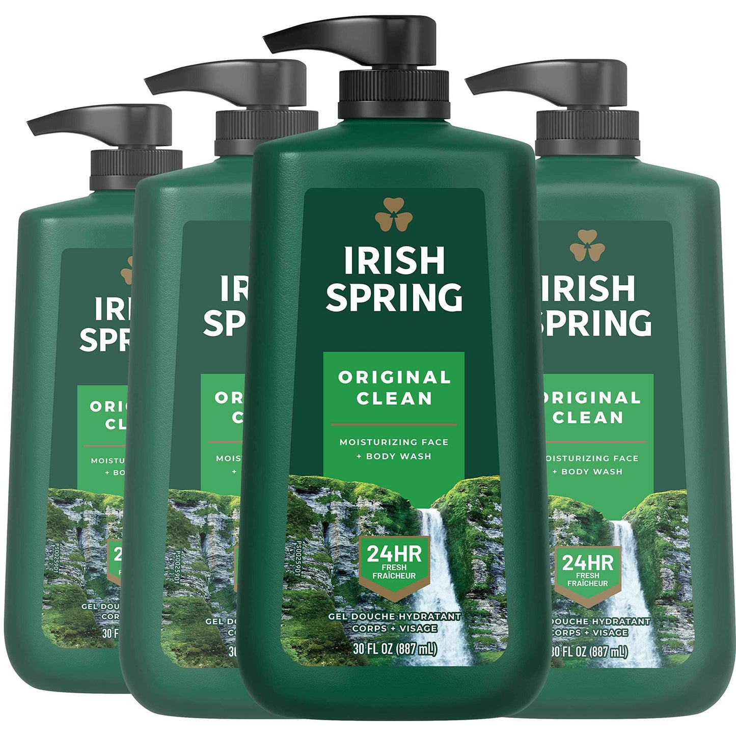 Irish Spring Original Clean Body Wash, 30 Oz Pump (Pack of 4)