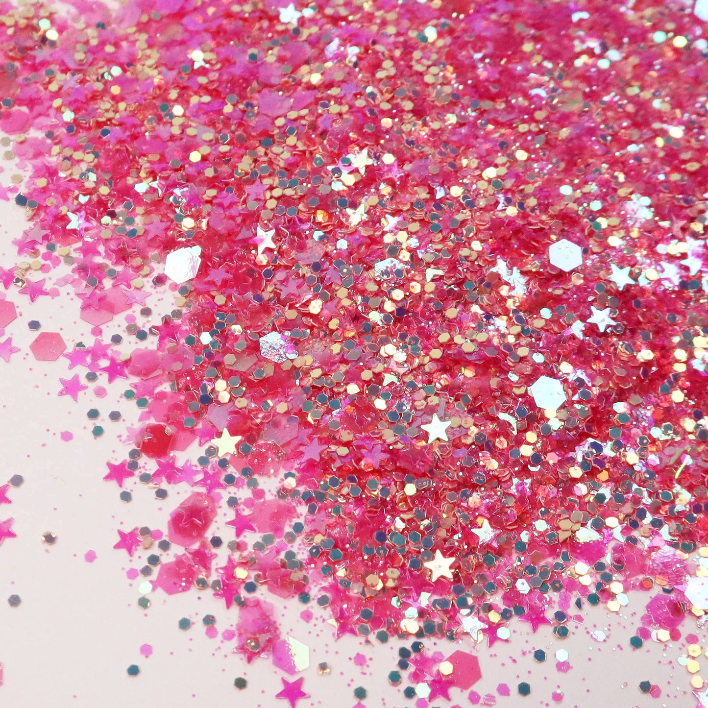 Holographic Pink Unicorn Glitter - 15G Chunky Face Glitter, Hair Glitter, Eye Glitter and Body Glitter for Women. Rave Glitter, Festival Accessories, Cosmetic Glitter Makeup. Loose Glitter Set