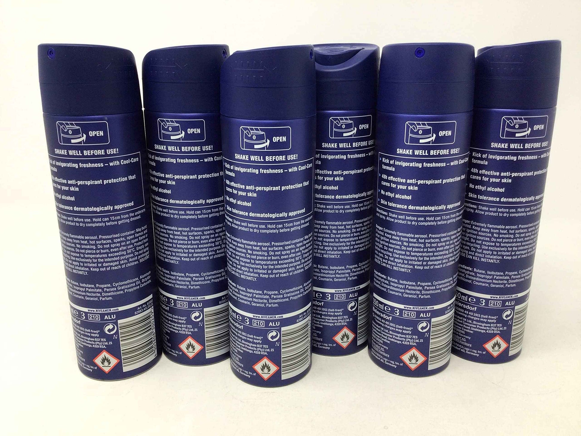 6 x Nivea Men Cool Kick 48h Anti-Perspirant 150ml by Nivea Men