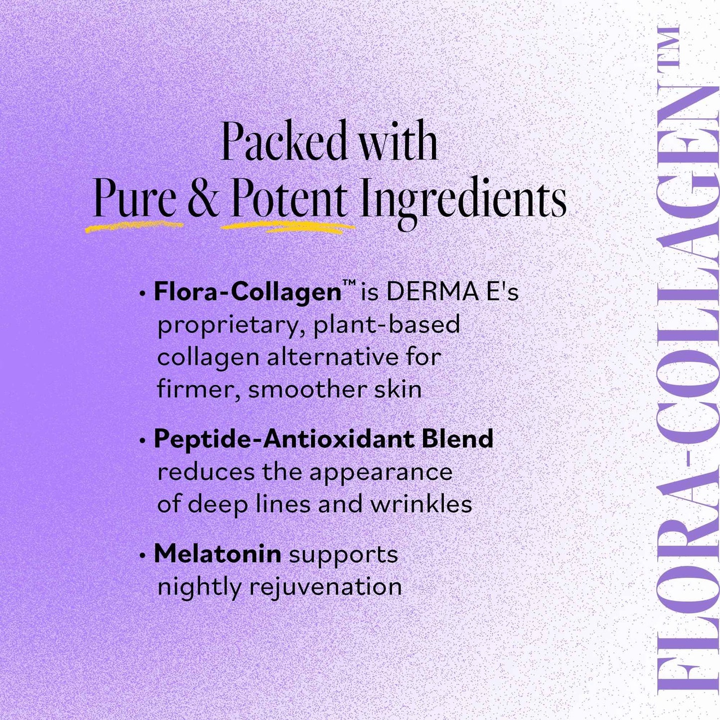 Derma E Advanced Peptides and Vegan Flora-Collagen Night Moisturizer – Hydrating Topical Facial Cream Improves Elasticity and Reduces Appearance of Lines and Wrinkles, 2 Oz