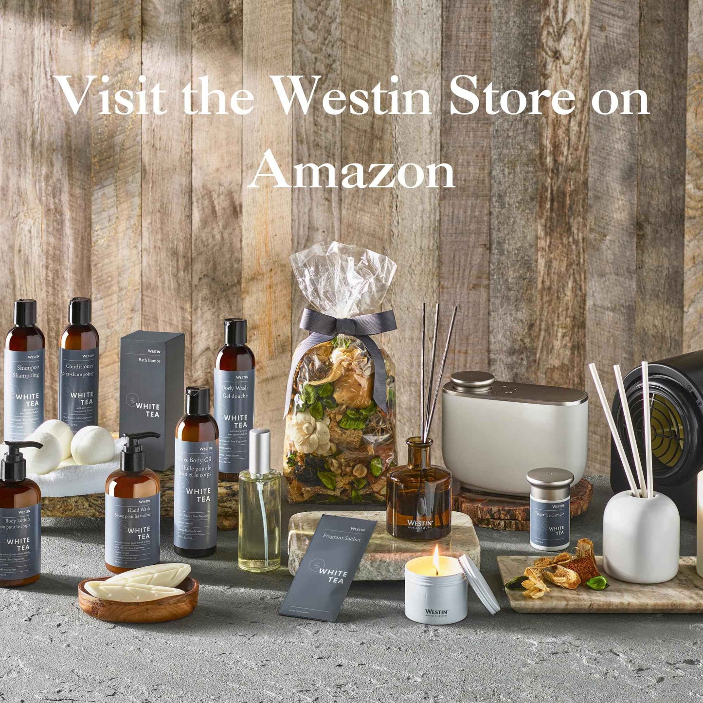 Westin White Tea Shampoo & Conditioner - Signature White Tea Aloe Scent - one 8-ounce bottle each