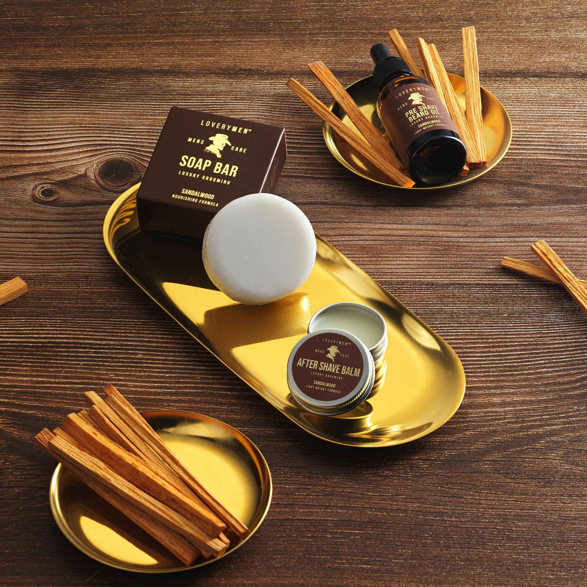 Christmas Gifts for Men, Deluxe Shaving Kit for Men, 17pc Shaving Brush Kit with Double Edge Safety Razor, Razor Blades, Sandalwood Bar Soap, Preshave Beard Oil & More, Mens Beard Kit, Birthday Gift