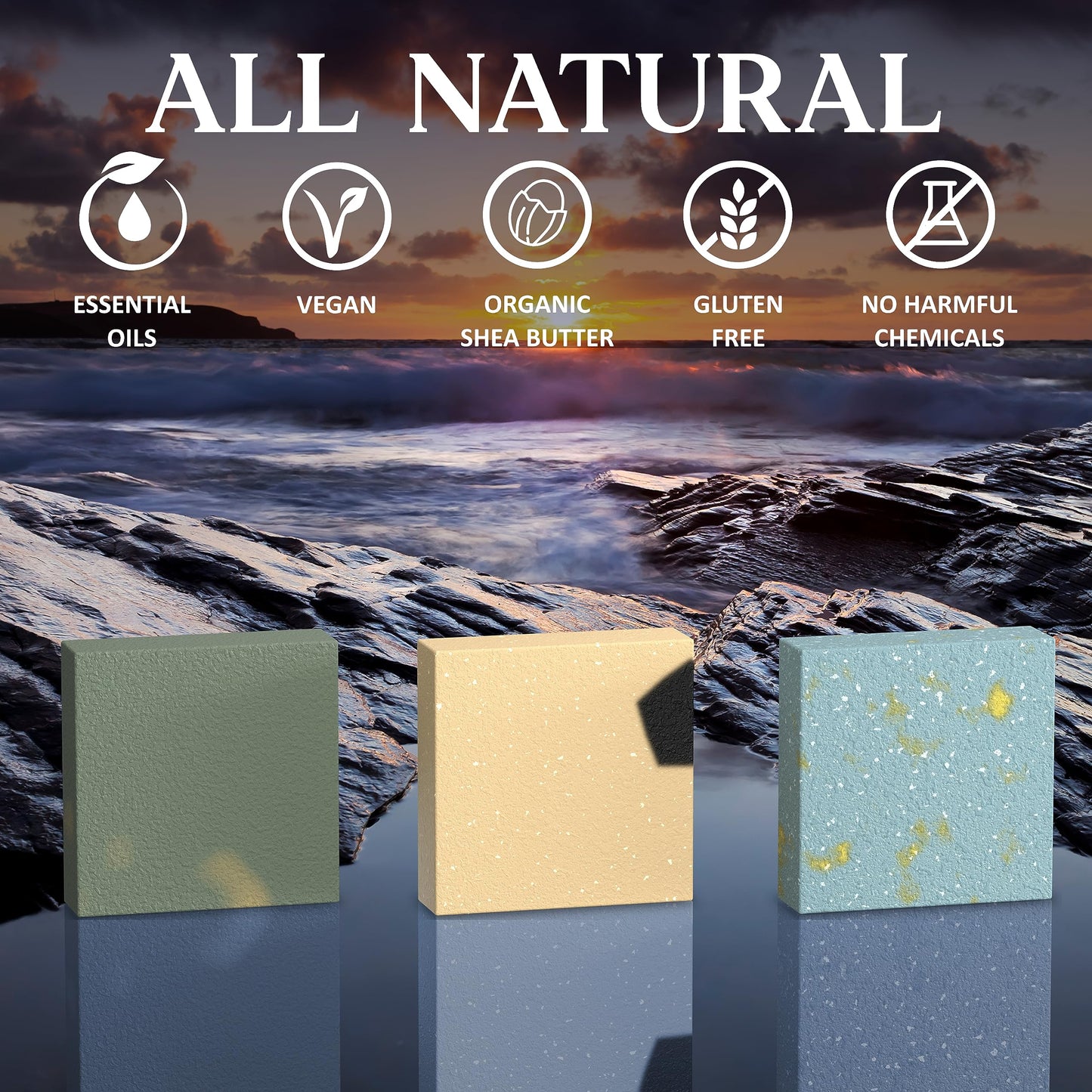 NATURAL AMERICAN Mens Bar Soap – Cologne Scents, 100% All Natural Soap for Men - Essential Oils, Organic Shea Butter - Mens Soap (3pk), Man Soap, Made in USA, 5 oz Mens Soap Bar - EXPLORER Body Soap