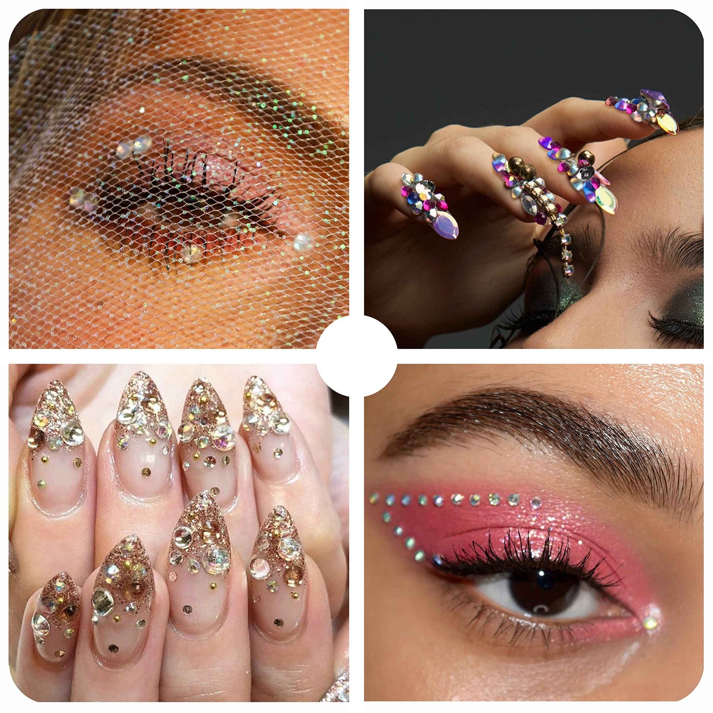 Taipoilbow 5000pcs Jelly AB Rhinestones,Resin Non Hotfix Rhinestones Flatback Rhinestones Nail Gems Rhinestones for Crafts DIY Creative Design,Clothes,Makeup,Nail Art (Clear Citrine AB)