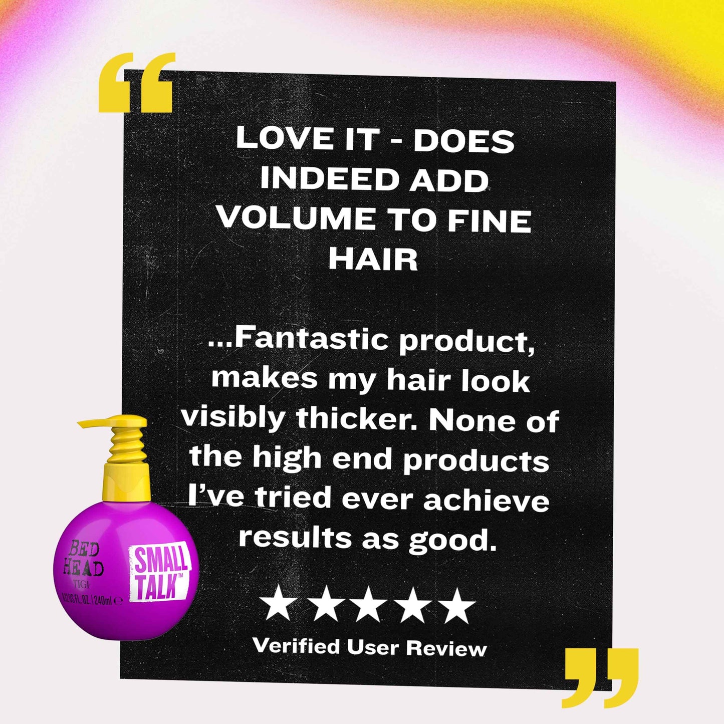 Bead Head by TIGI Small Talk MINI 3-in-1 Hair Thickening Cream - Use for Voluminous Hair - For Fine, Thin & Flat Hair - Use on Damp Hair - Premium Hair Thickening Products - 8 oz (3 Pack)