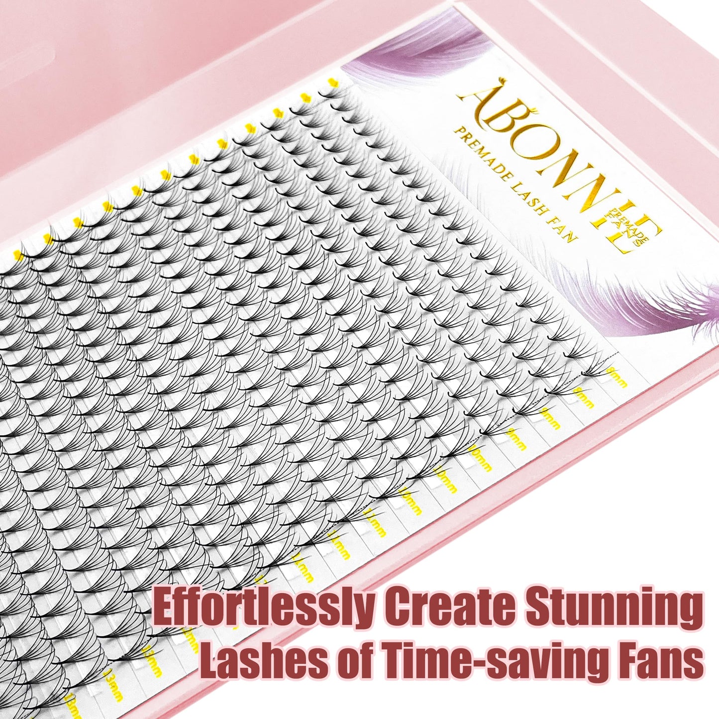 ABONNIE Premade Fans Eyelash Extensions, 400 Fans 5D 8-15mm Mix Promades Eyelash Fans,0.05 Thickness D Curl Premade Lash Fans, Handmade Premade Fans Volume Lash Extensions (Pointy Base 5D 0.05-D 8-15)