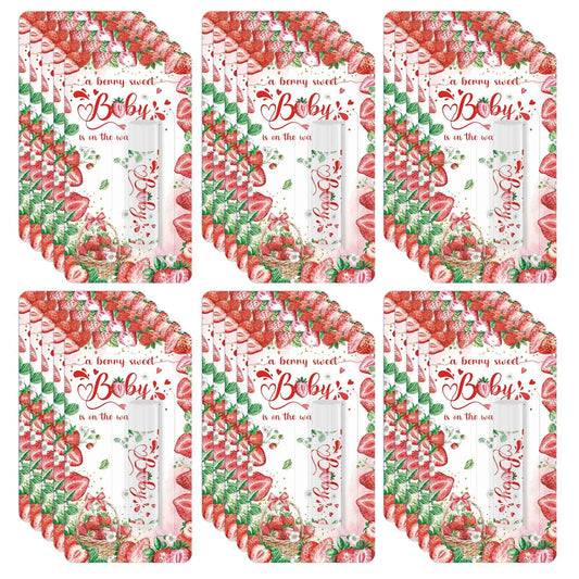 30 Pack Strawberry Baby Shower Games Lip Balms Bulk Games Prizes Party Gifts for Guests Friends Gender Reveal Favors Decorations Souvenirs Baby Thanksgiving Christmas Gift Bags Stuffers(Strawberry)