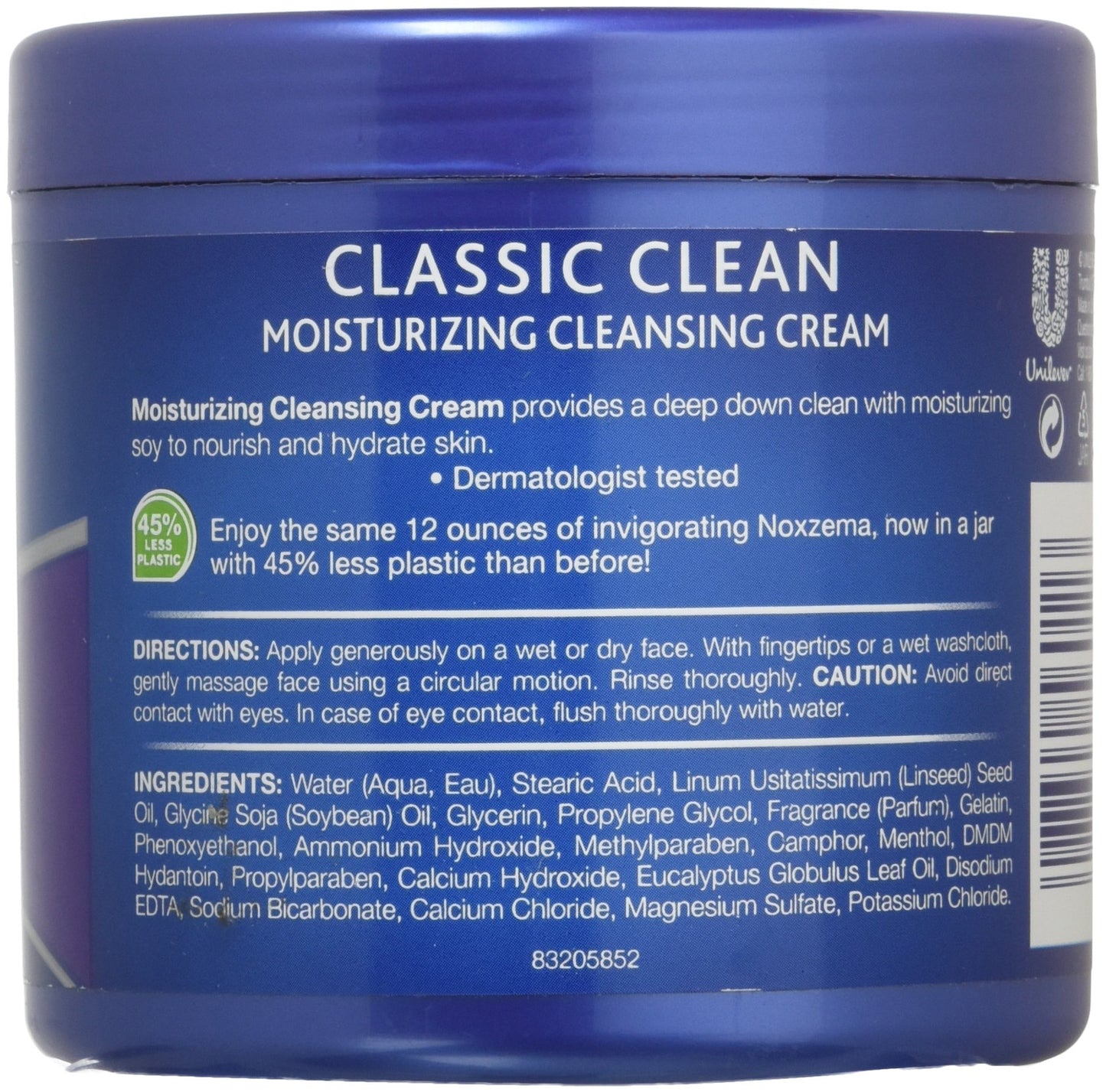 Noxzema Classic Clean Moisturizing Cleansing Cream Unisex, 12 Ounce (Pack of 2)