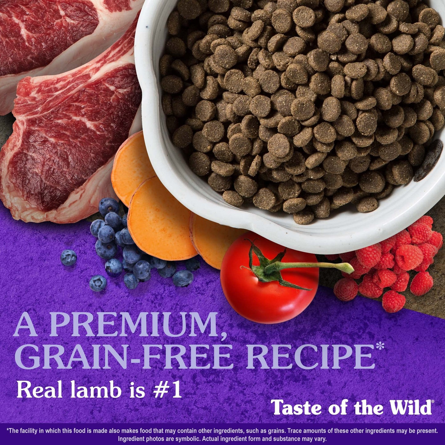 Taste of the Wild Sierra Mountain Grain-Free Canine Recipe with Roasted Lamb Dry Dog Food for All Life Stages, Made with High Protein from Real Lamb and Guaranteed Nutrients and Probiotics 14lb