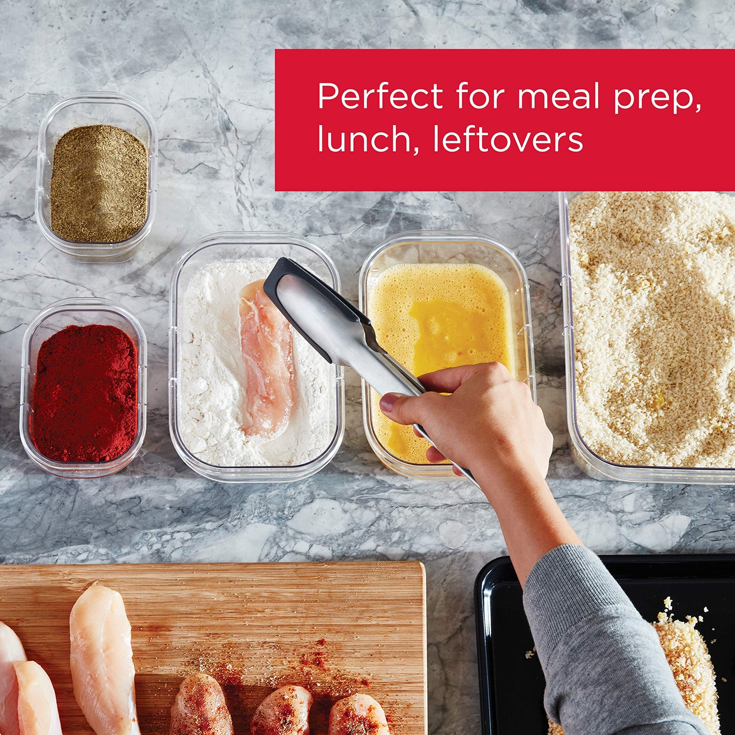 Rubbermaid Brilliance BPA Free 44-Piece Food Storage Containers Set, Airtight, Leak-Proof, with Lids for Meal Prep, Lunch, and Leftovers