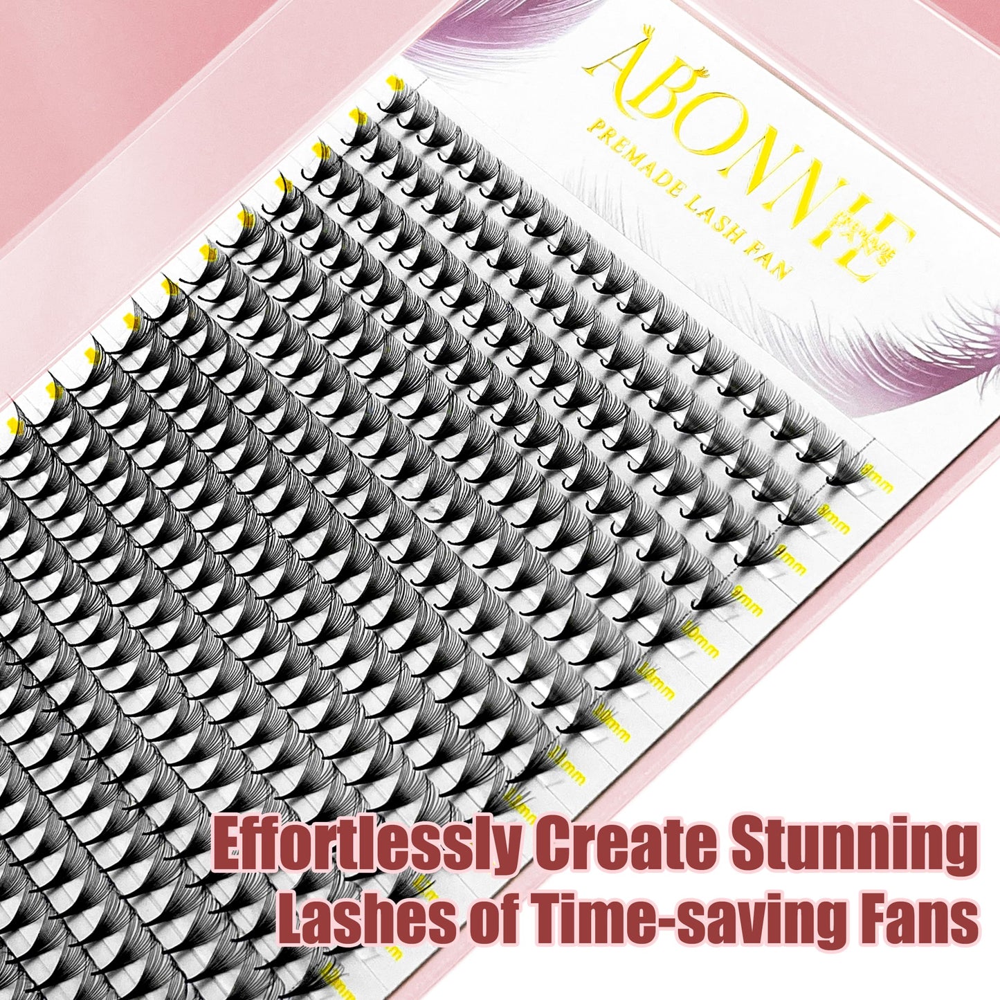 ABONNIE Premade Fans Eyelash Extensions, 400 Fans 14D 8-15mm Mix Promades Eyelash Fan,0.05 Thickness D Curl Premade Lash Fans, Handmade Premade Fans Volume Lash Extension(Pointy Base 14D 0.05-D 8-15)