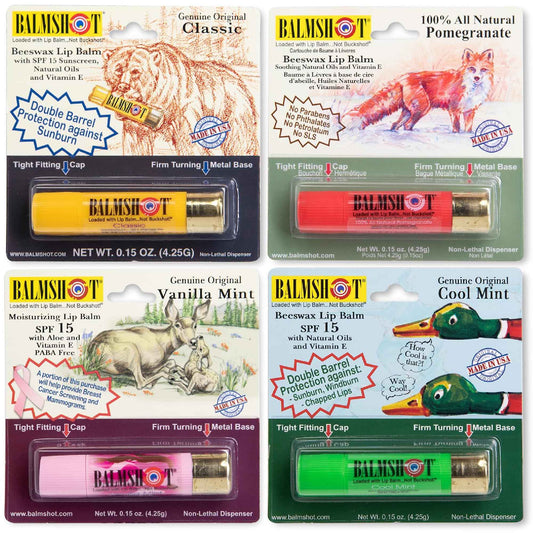 BALMSHOT Lip Balm 4 Pack