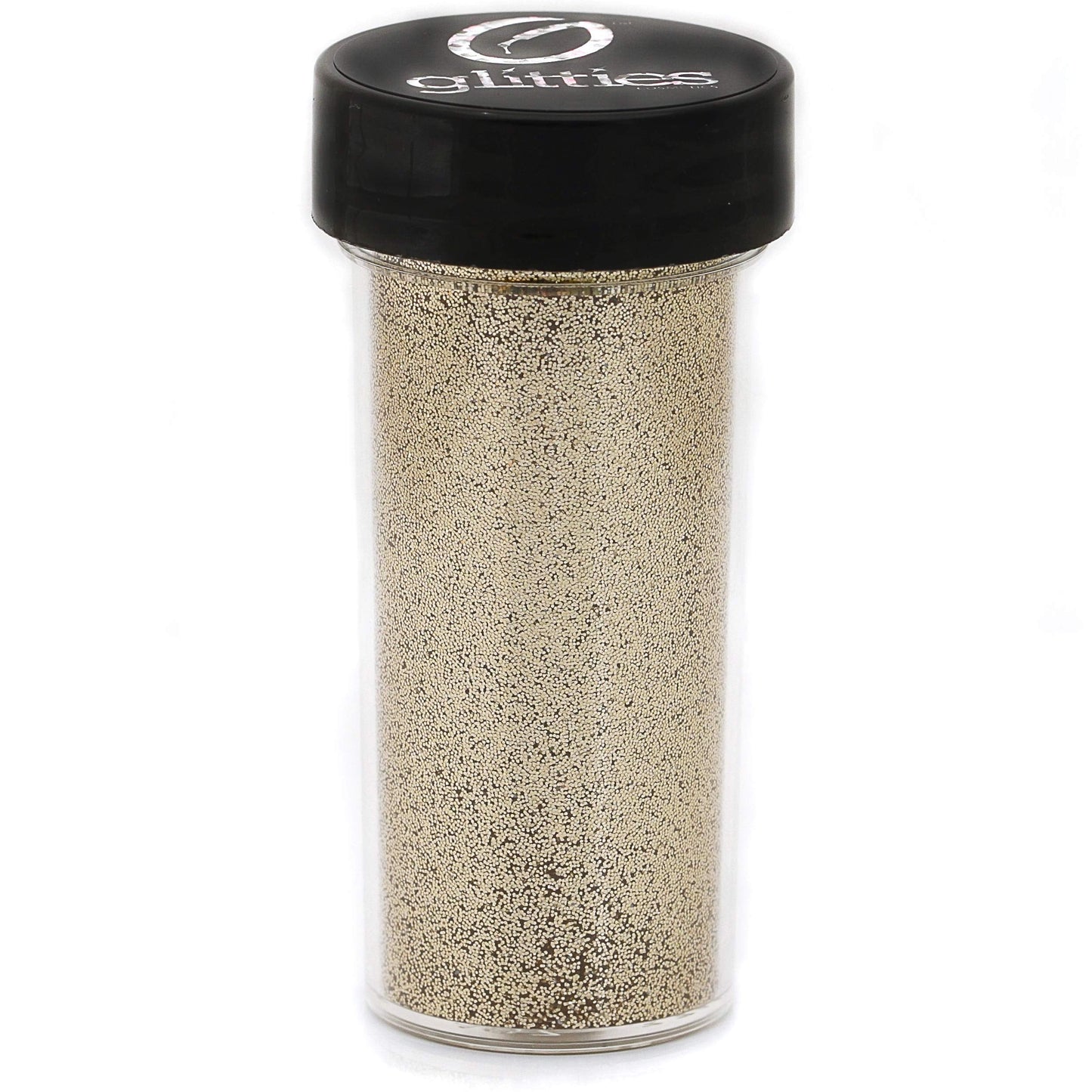 GLITTIES - Platinum - Metallic Loose Fine Glitter Powder (.008") - Great for Nail Art, Nail Polish, Gel, Gel Polish or Acrylic Nail Powder - Solvent Resistant - (30 Gram Jar)