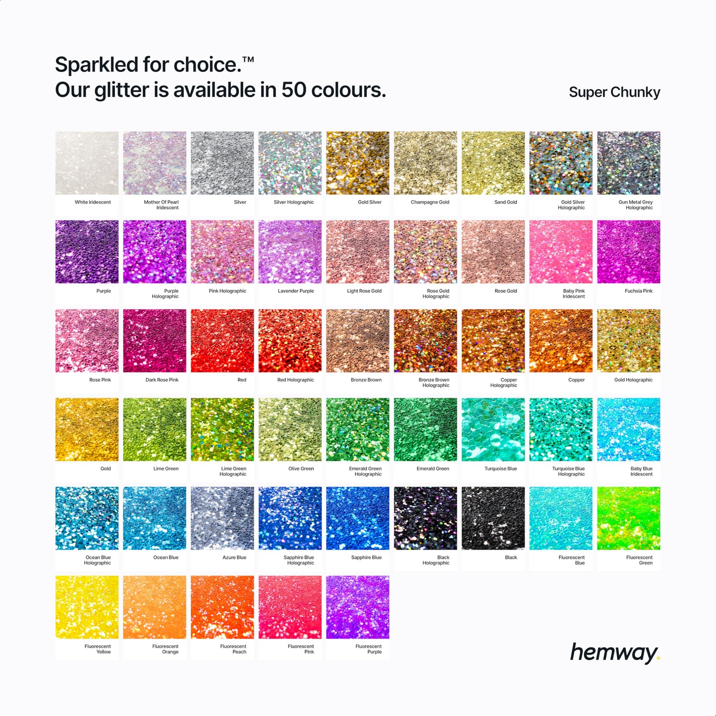 Hemway Craft Glitter 100g / 3.5oz Glitter Flakes for Arts Crafts Tumblers Resin Epoxy Scrapbook Glass Schools Paper Halloween Decorations - Super Chunky (1/8" 0.125" 3mm) - Silver Holographic