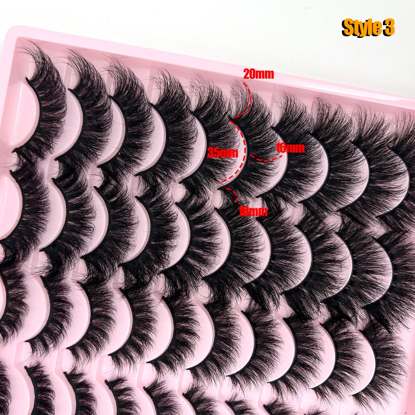 loladook Fake Lashes Mink Cat Eye Fluffy Faux Mink Lashes Wispy 6D Volume Dramatic Long False Eyelashes Multipack 30 Pairs