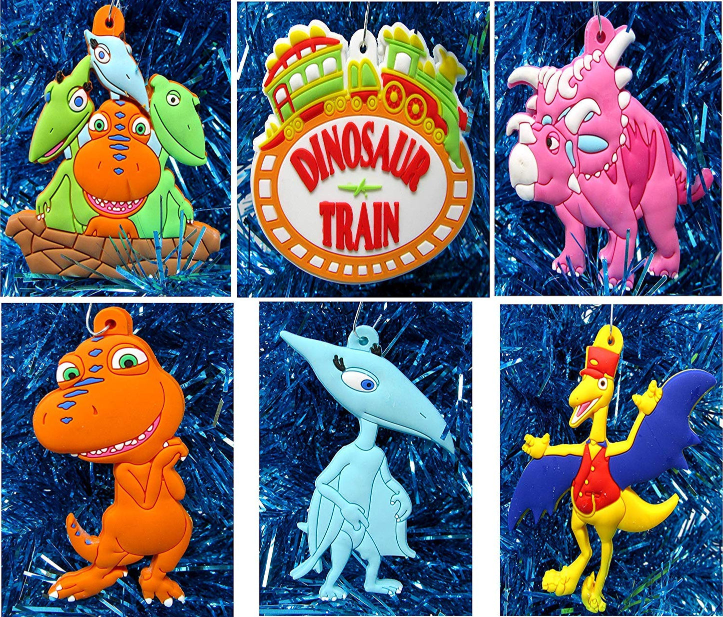 Dinosaur Train Set of 6 Random Mini Holiday Christmas Tree Ornaments