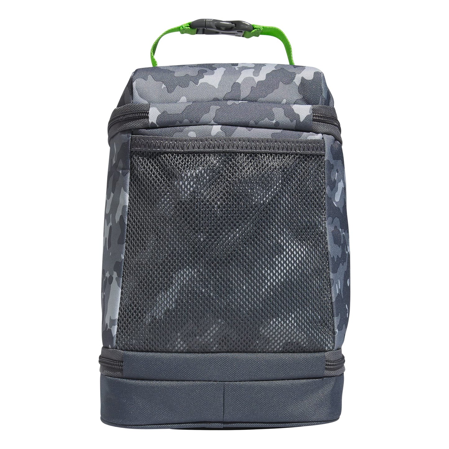 adidas Excel 2 Insulated Lunch Bag, Essential Camo Grey/Lucid Lime Green, One Size