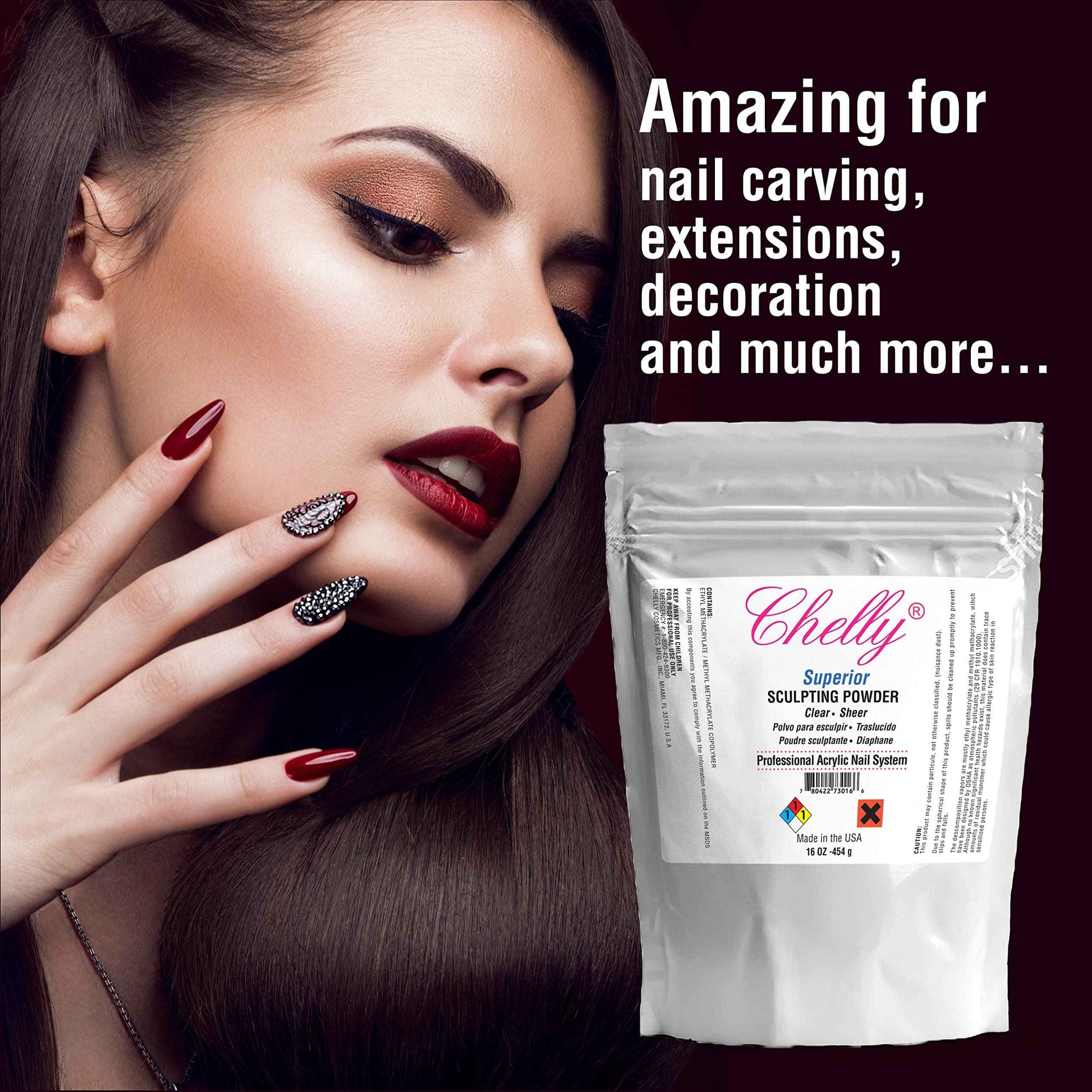 YSSER Chelly Superior Sculpting Powder Clear Blush Pink Medium Pink 16 oz