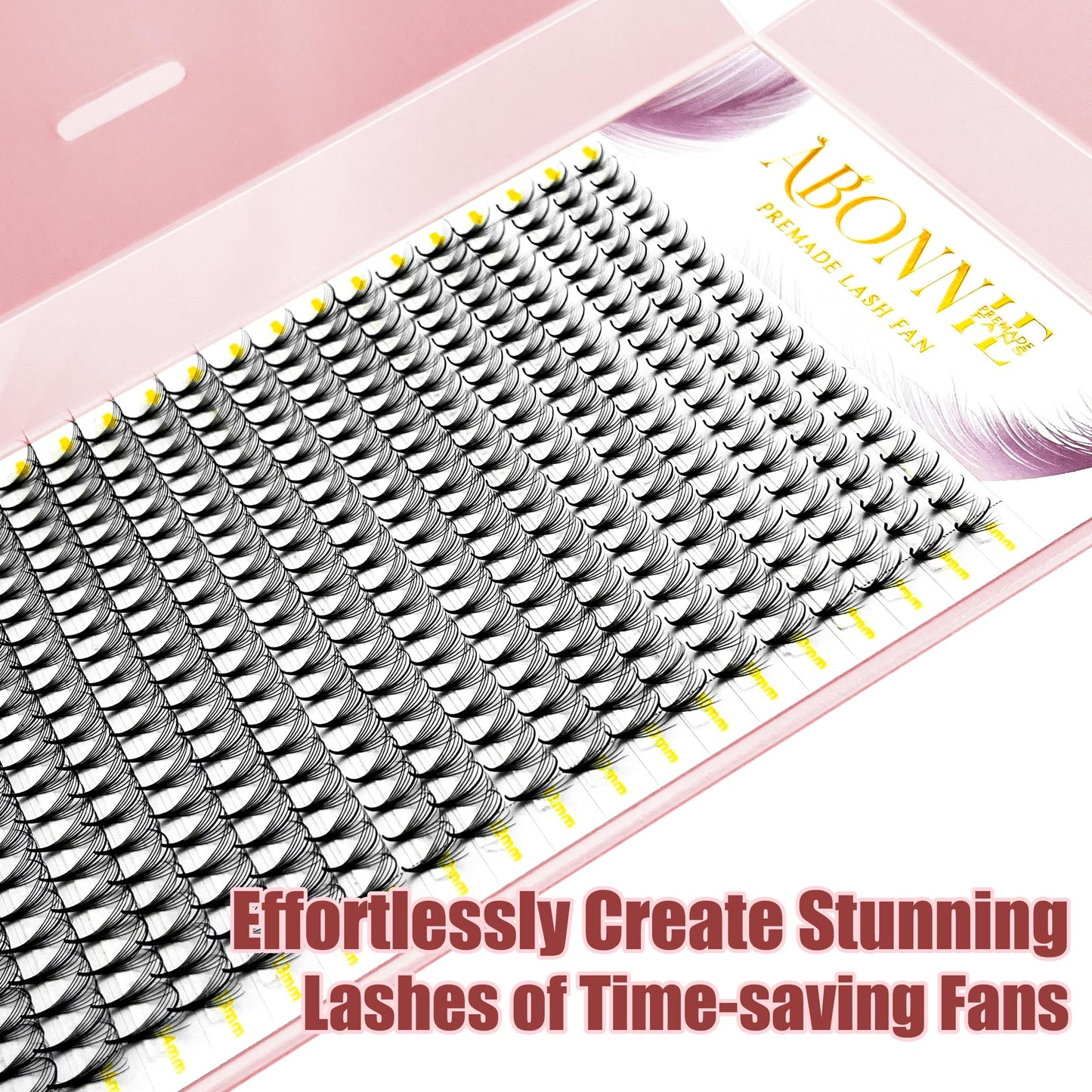 ABONNIE Premade Fans Eyelash Extensions, 400 Fans 9D 8-15mm Mixed Promades Eyelash Fans,0.07 Thickness C Curl Premade Lash Fans, Handmade Premade Fans Volume Lash Extensions(Spikes 9D 0.07-C 8-15mm)