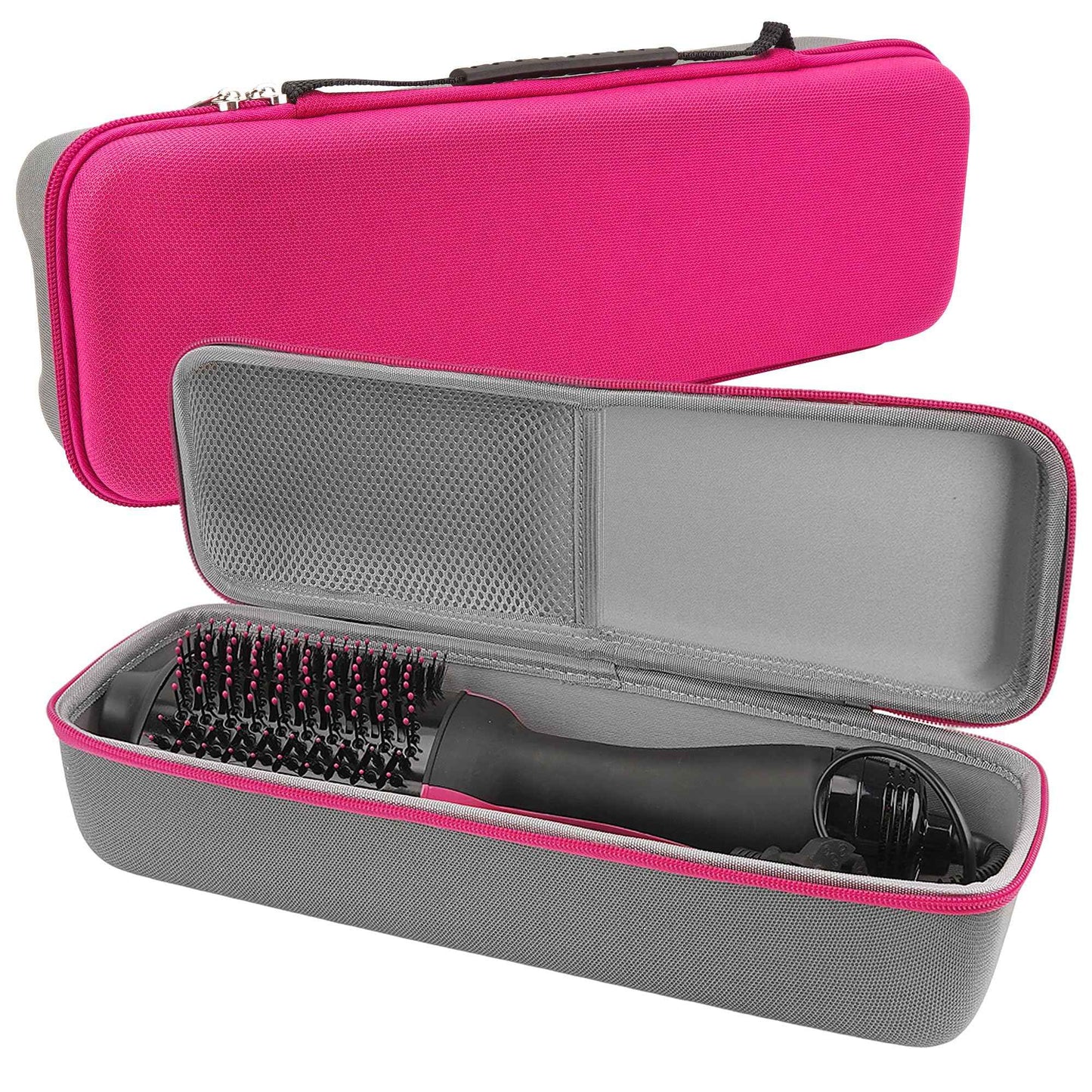 TOCCOOL Portable Hot Air Brush Travel Case - Durable EVA Hard Shell Bag Compatible with Revlon One-Step Hair Dryer/Volumizer/Styler, Fit Hair Tool Storage (Rose Red)