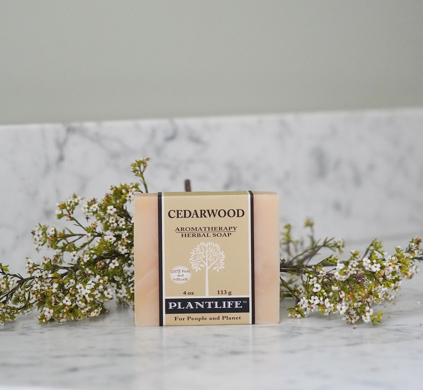 Plantlife Cedarwood Bar Soap - Moisturizing and Soothing Soap for Your Skin - Hand Crafted Using Plant-Based Ingredients - Made in California 4oz Bar