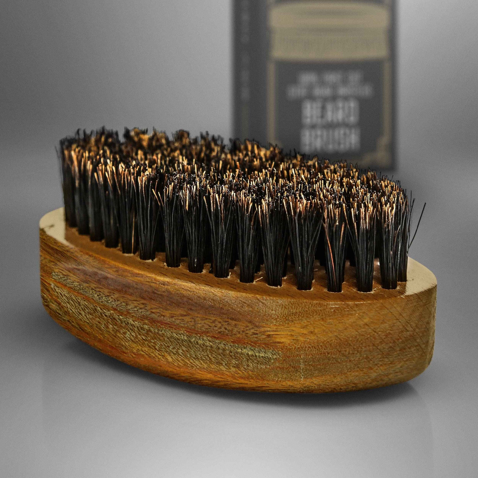 BRV MEN Beard Brush | Firm Boar Bristles | First-Cut Boar Hair Bristles | The Ideal Gift For Men (Green Sandalwood)