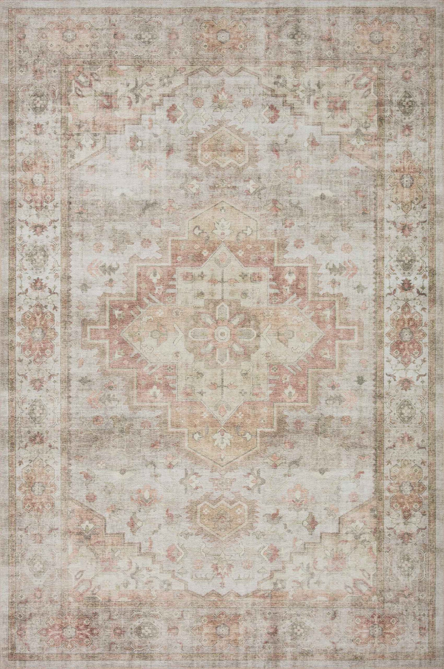 Loloi Heidi Collection HEI-02 Sage/Multi 2'-0" x 5'-0" Accent Rug