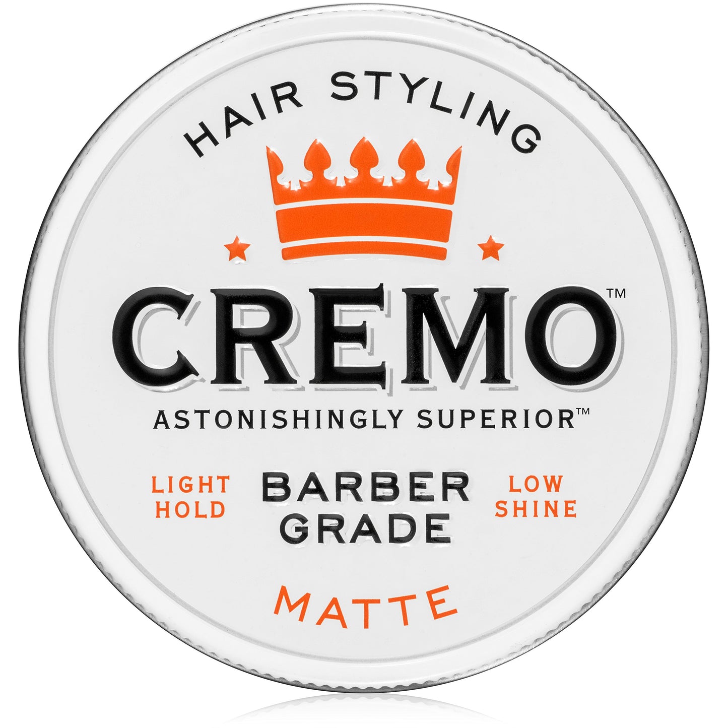 Cremo Premium Barber Grade Hair Styling Matte Cream, Light Hold, Low Shine, 4 Oz