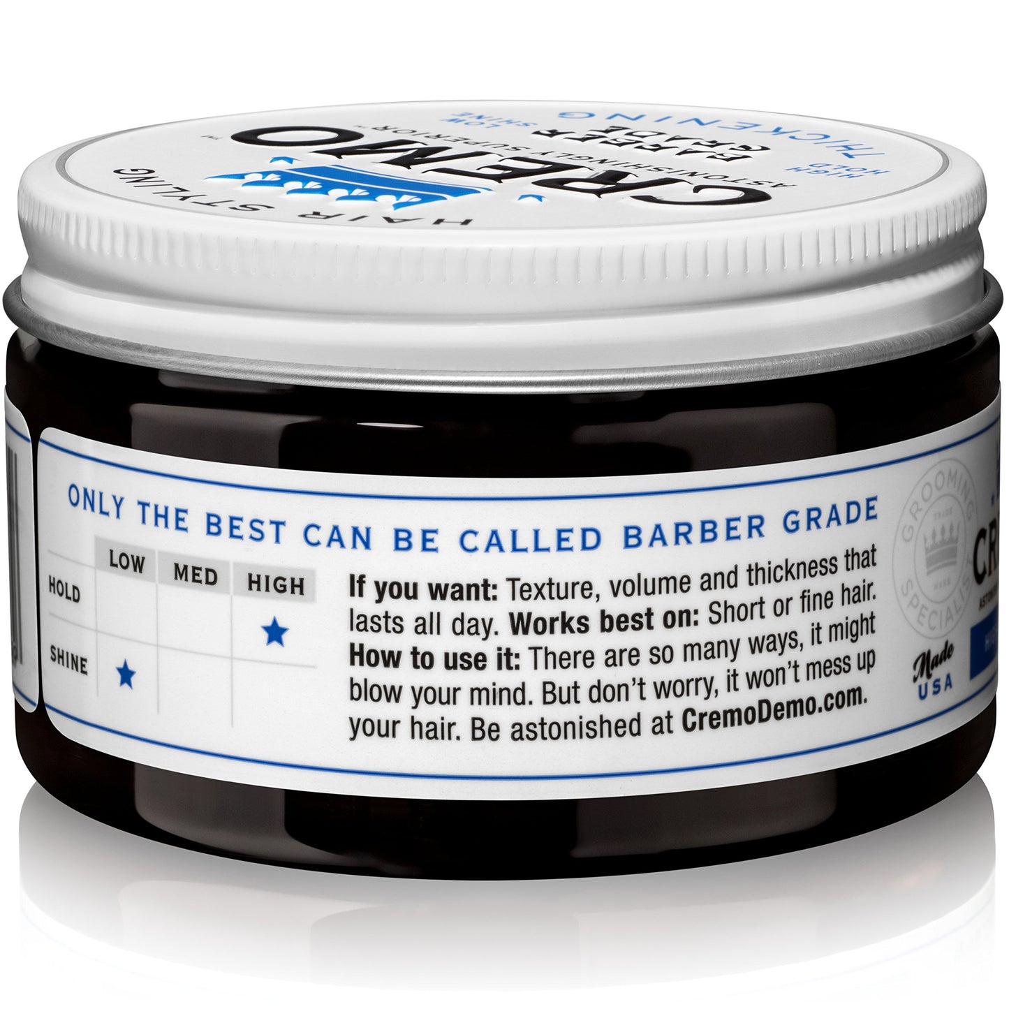 Cremo Barber Grade Hair Styling Thickening Paste and Palo Santo Body Wash Bundle, 4 Oz and 16 Fl Oz