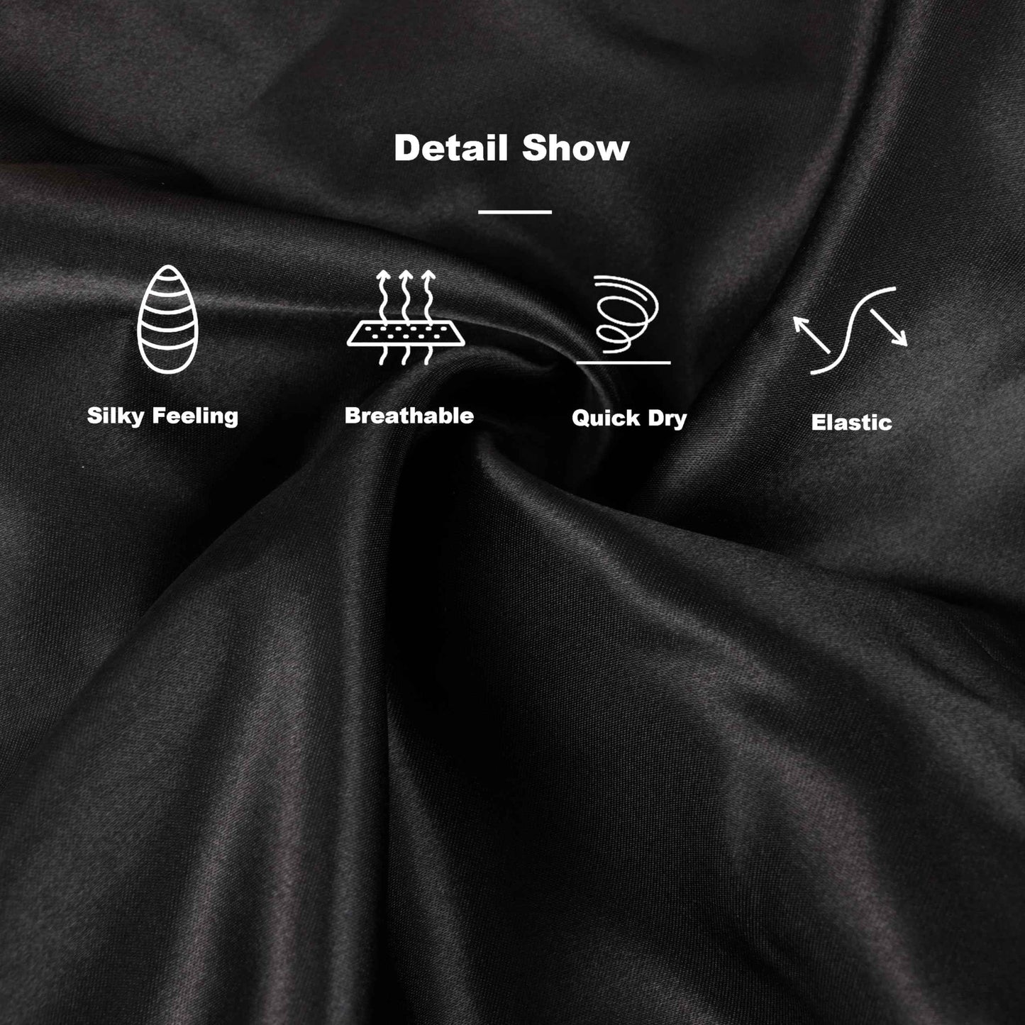 12 Pieces Satin Bonnet Hat For Women Sleeping Shower Caps Curly Hair Silky Bonnet Hair Wrap (Black)