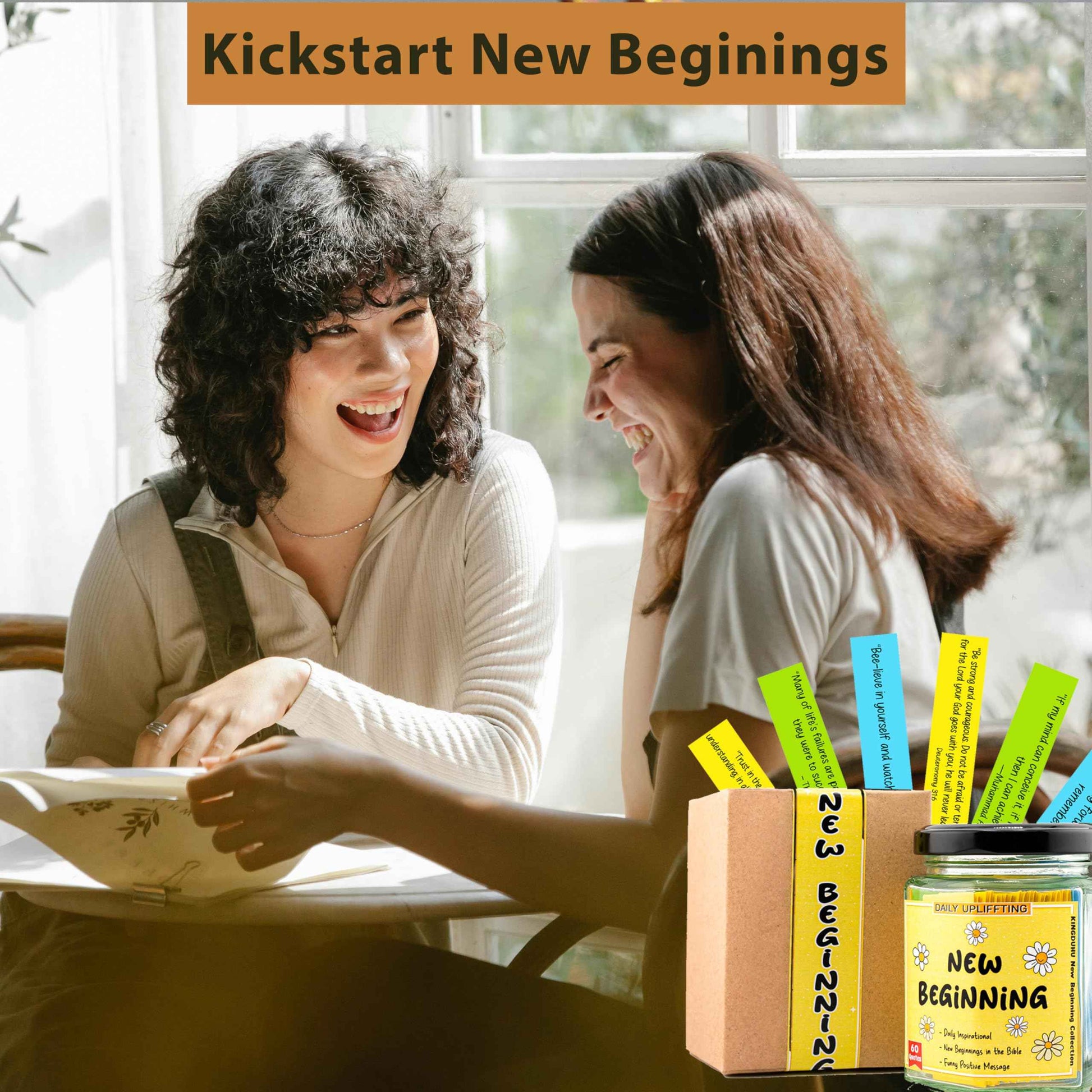 Kingduhu Graduation gifts for her/him, New Beginning Positive affirmations cards, College Dorm Decor, New Job Gifts, Farewell gifts for coworkers, Cool Things for College Students