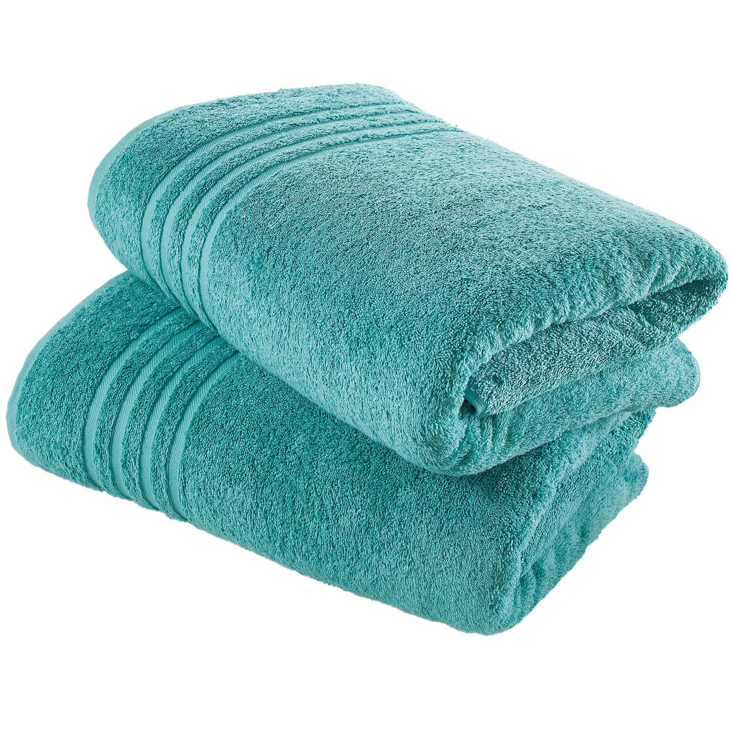 Hawmam Linen Jumbo Large Bath Sheets Towels 2 Pack Soft and Absorbent, Premium Quality 100% Cotton Towels (Teal Turquoise, Bath Sheet)