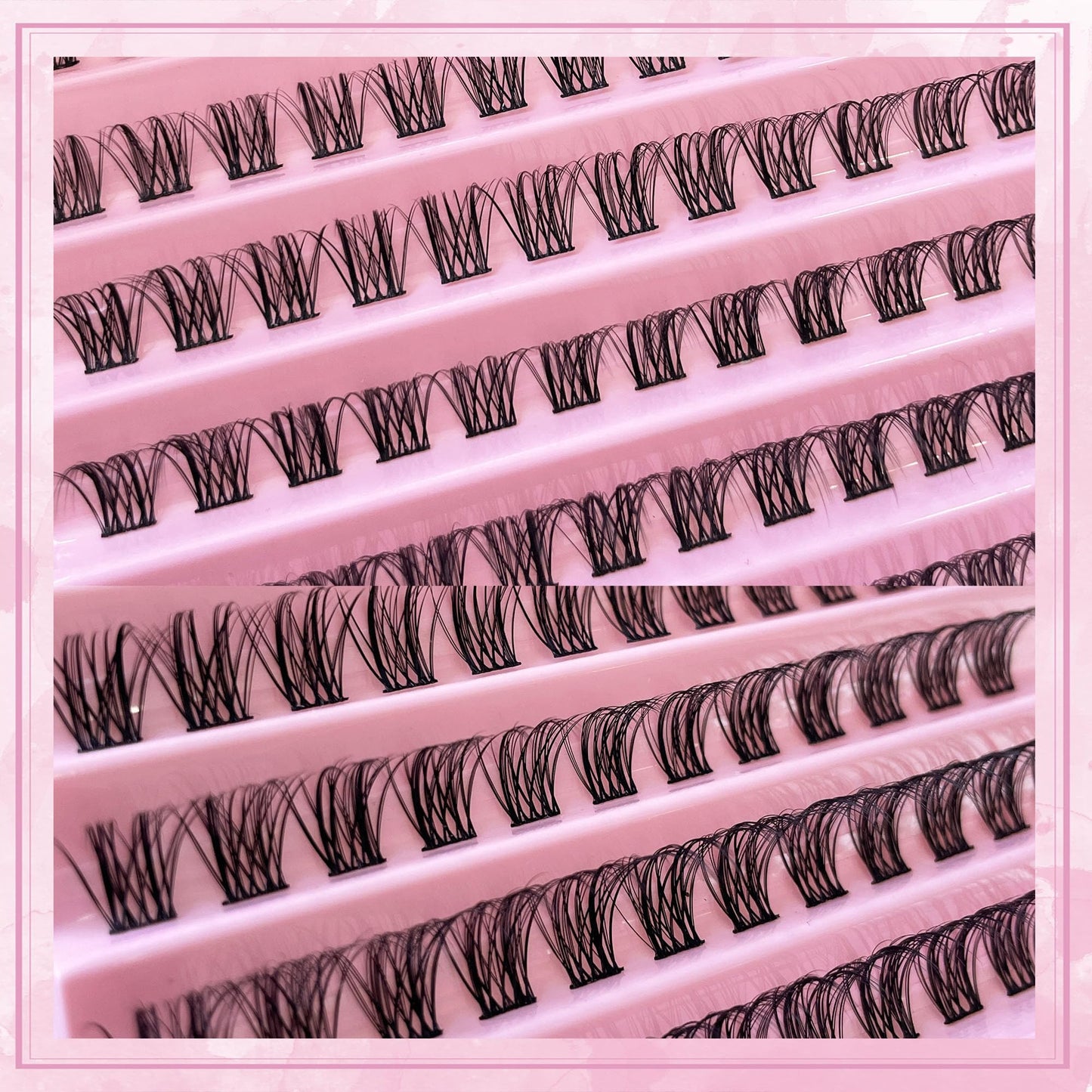 Lash Clusters 120 Pcs D Curl Lash Extension Soft Natural Lightweight 8/10/12/14/16mm Mix Resuale Wispy Eyelash Extension at Home for Eyelash Cluster