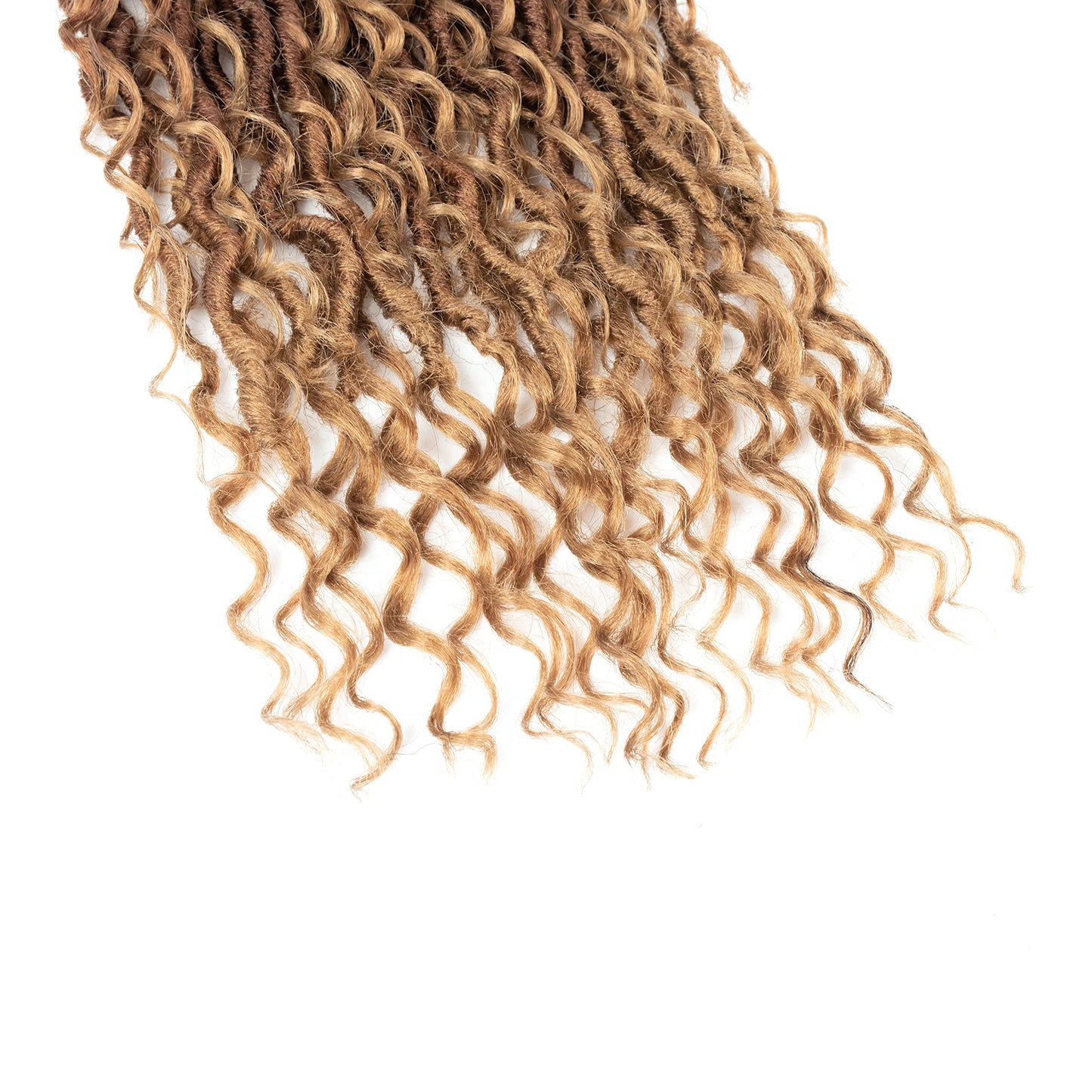 Aipin New Goddess Locs Crochet Hair 18 Inch Boho River Locs Hippile Wavy Crochet With Curly Hair In Middle And Ends Braids Hair Extensions (8 Packs,18 inch, OM3T3027)