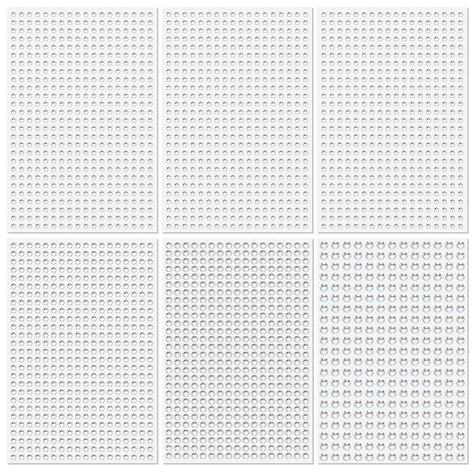 3729pcs Self Adhesive Rhinestone Stickers, Clear Rhinestone Stickers Crystal Gem Stickers 3/4/5/6mm for Makeup Stick on Face Jewels Decoration Nail Hair Crafts