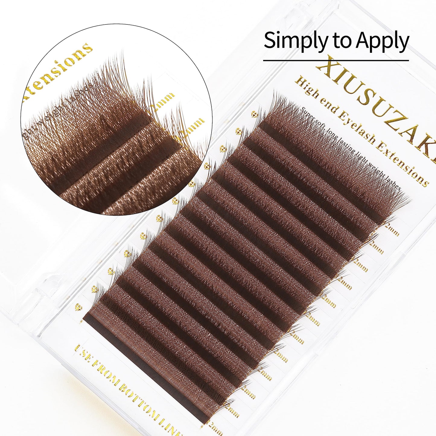 XIUSUZAKI W Lash Extensions Brown 3D Eyelash Extensions W Shape 0.07mm Thickness D Curl Mix 8-15mm Premade Fans Lashes Easy Fan Volume Lashes Individual Lashes(W-Brown-3D-0.07-D,8-15mm)