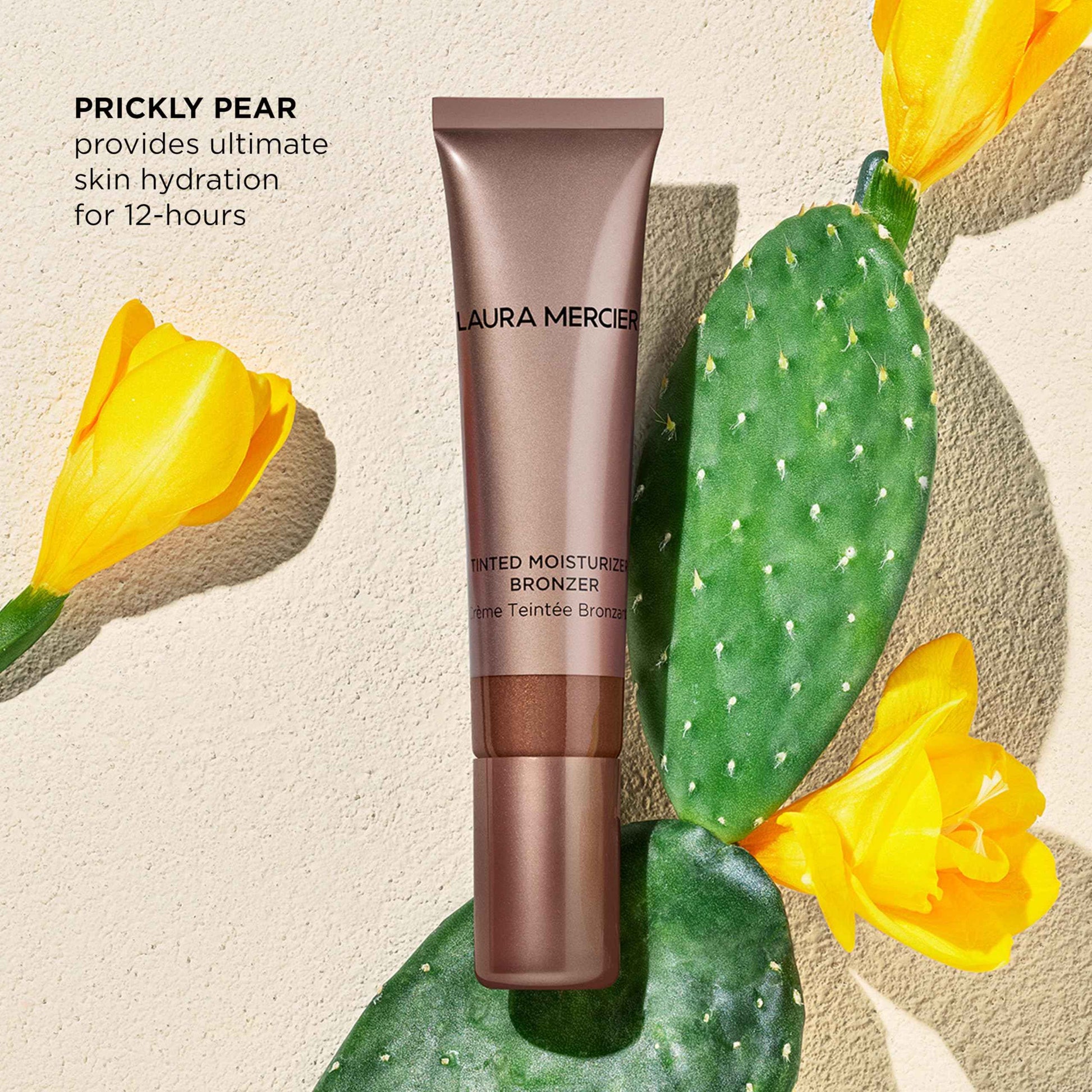Laura Mercier Tinted Moisturizer Bronzer: Long Lasting Sheer Cream Bronzer, Weightless, Buildable Coverage, 12 HR Hydrating Wear, Non-Comedogenic, 6 Shades for All Skin Tones, Sunbeam