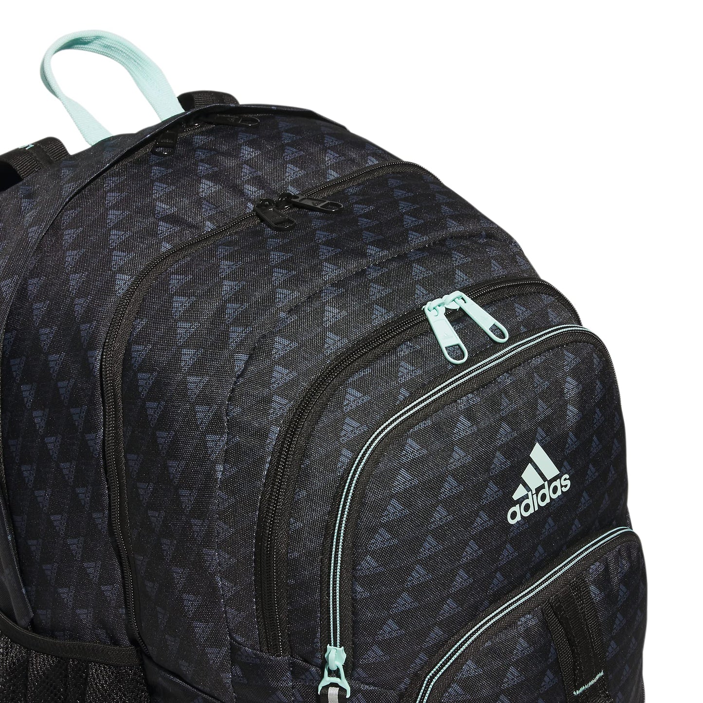 adidas Prime 6 Backpack, BOS Mini Monogram Black/Semi Flash Aqua Blue, One Size