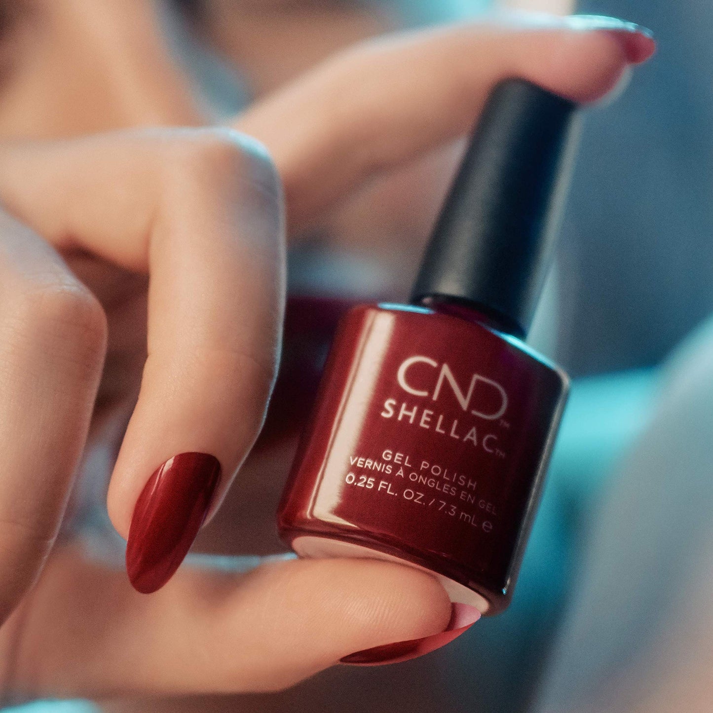 CND Shellac Gel Nail Polish, Long-lasting NailPaint Color with Curve-hugging Brush, Red/Burgundy Polish, 0.25 fl oz