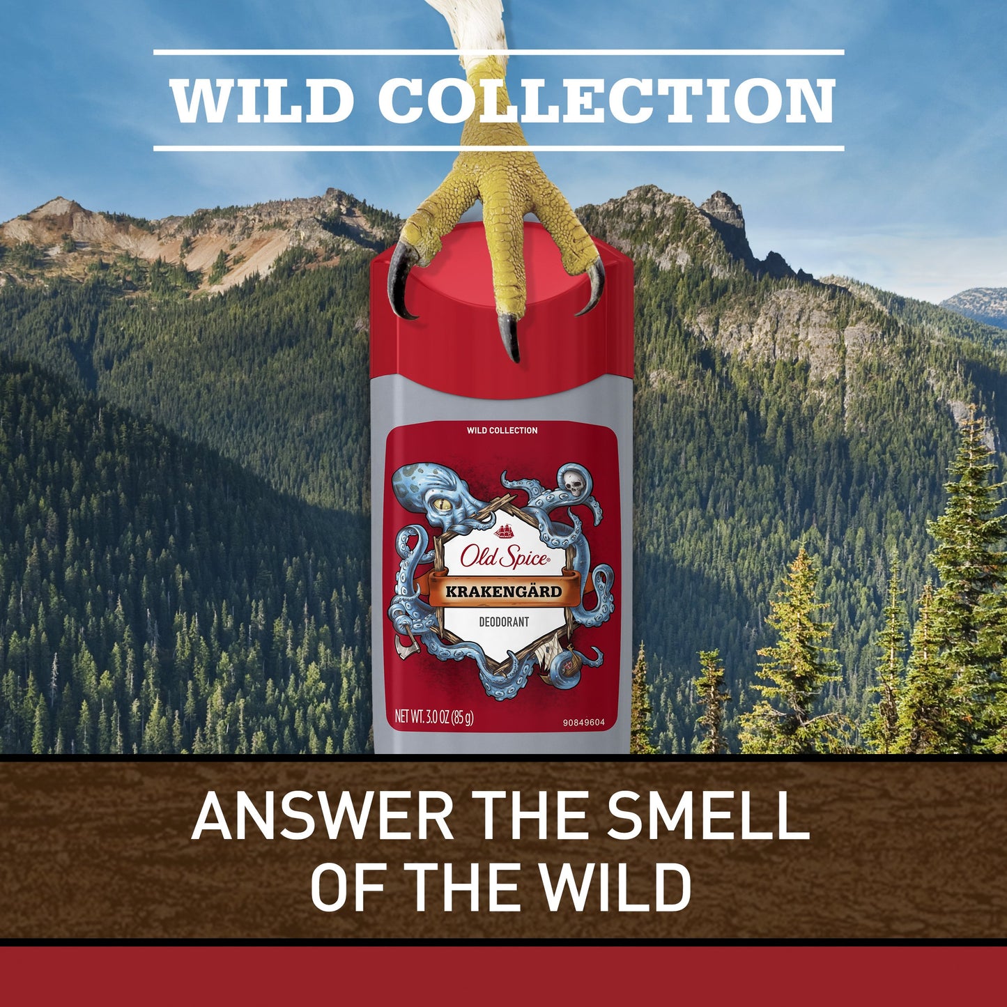 Old Spice Deodorant for Men, Krakengard Scent, Wild Collection, 3 oz, Pack of 3