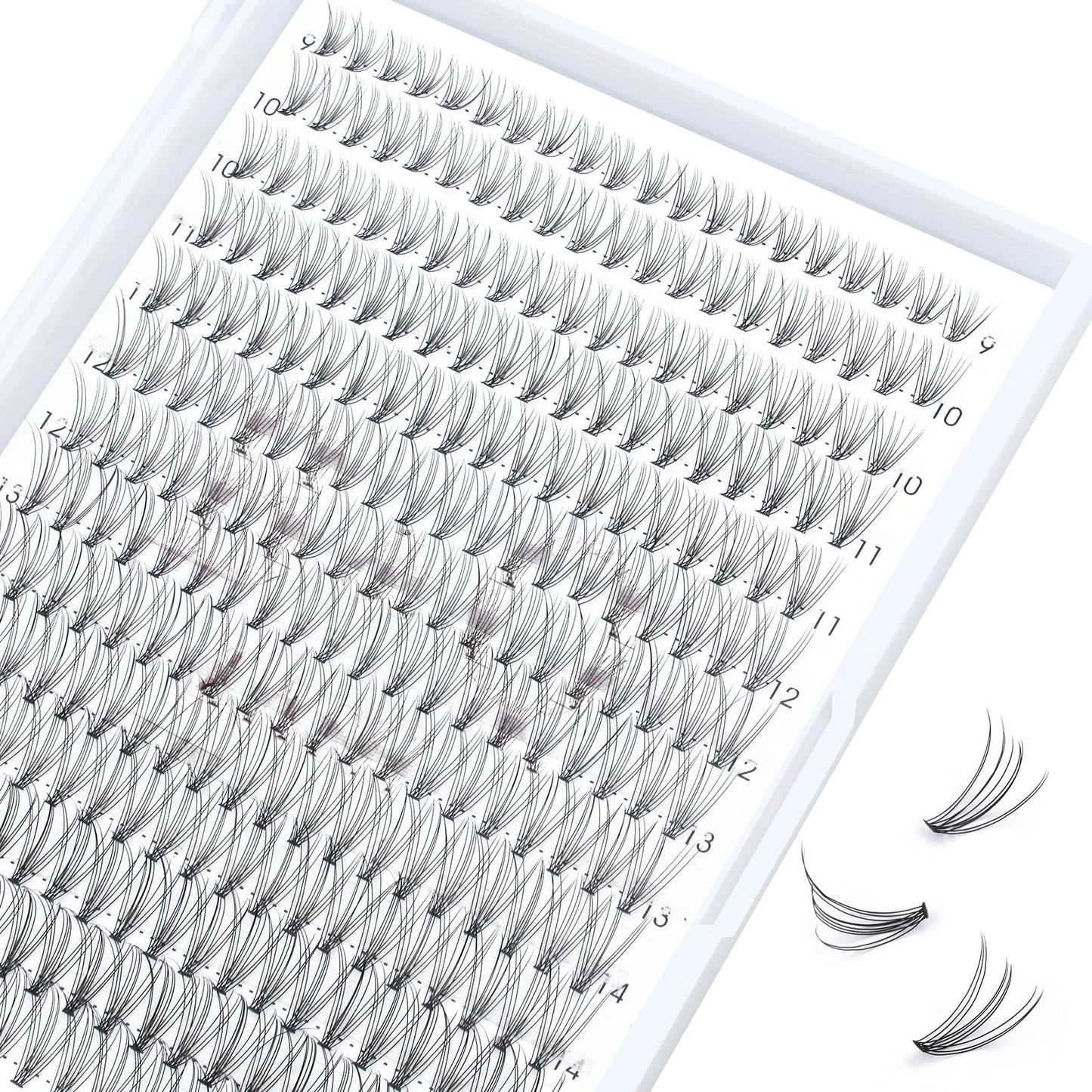 B&Qaugen False Eyelash, 280 Clusters Individual Lashes, DIY Eyelash Extensions, 50D-0.07D, Vegan, Cruelty-Free