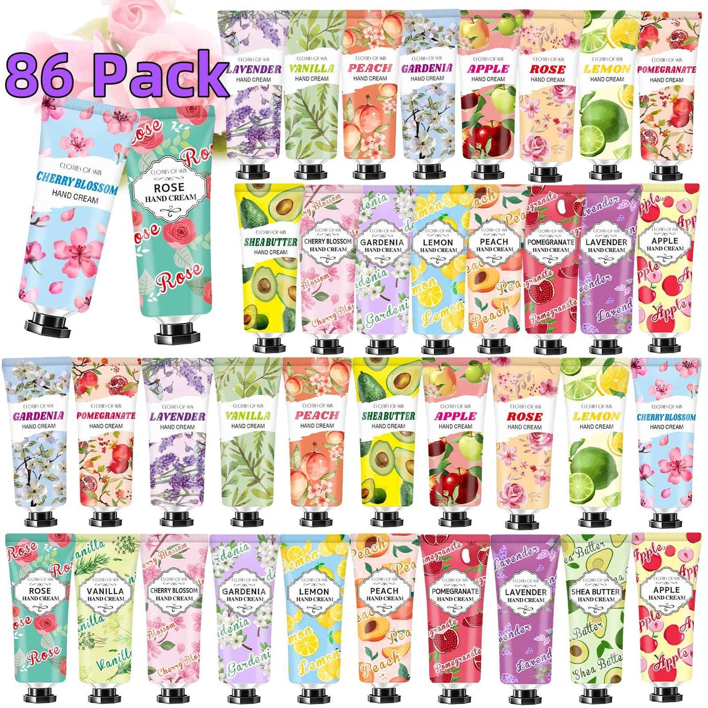86 Pack Hand Cream Bulk Gifts,Stocking Stuffers Adults,Christmas Gifts for Women,Christmas Stocking Stuffers Teacher Appreciation Gifts Birthday Gifts,Natural Travel Size Lotion for Dry Cracked Hands