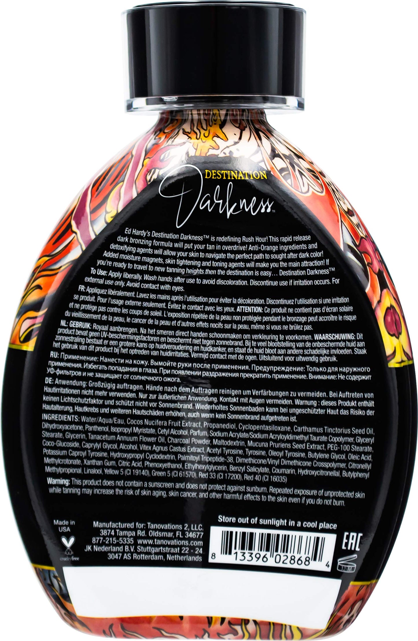 Ed Hardy Tanning Destination Darkness - One Hour Color Creator Anti-Orange Dark Tanning Lotion 13.5 oz.