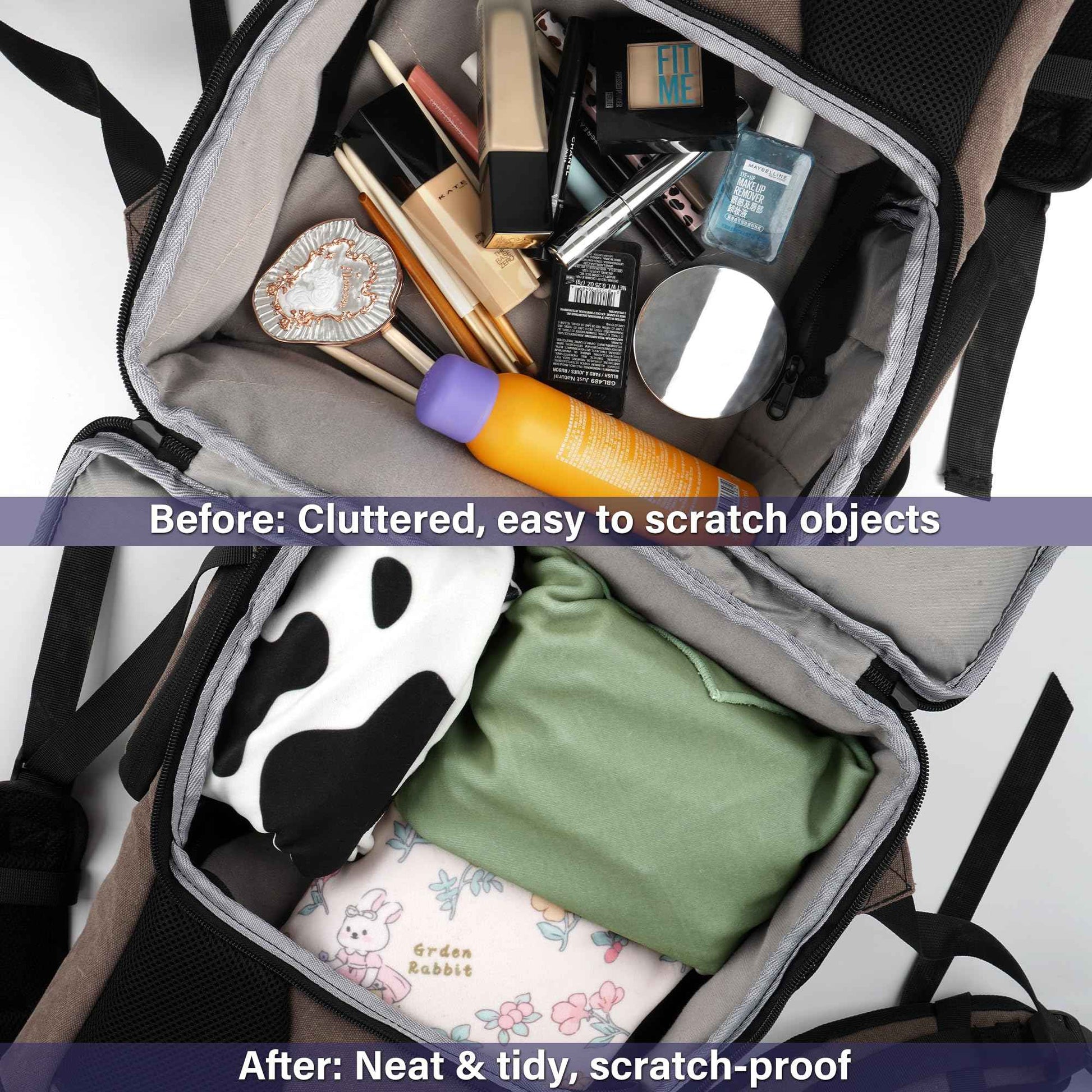 Walking Way Self-Adhesive Magic Cloth Makeup Bag, Portable Pocket Lazy Makeup Pouch, Camera Lens Wrap, Stylish Organizer for Beauty Essentials, Travel, Gifts & Daily Use（leopard, 13.78inch）