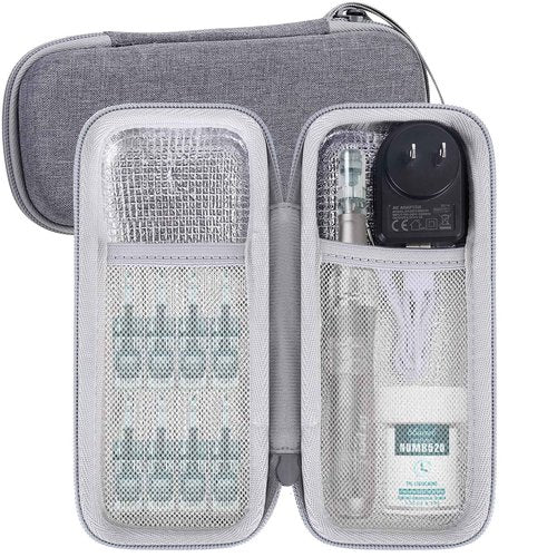 Aenllosi Hard Case Compatible with Professional Microneedling Pen and Replaceable Cartridges,Protective Holder for Electric Wireless Derma Pen(Grey,Case Only)
