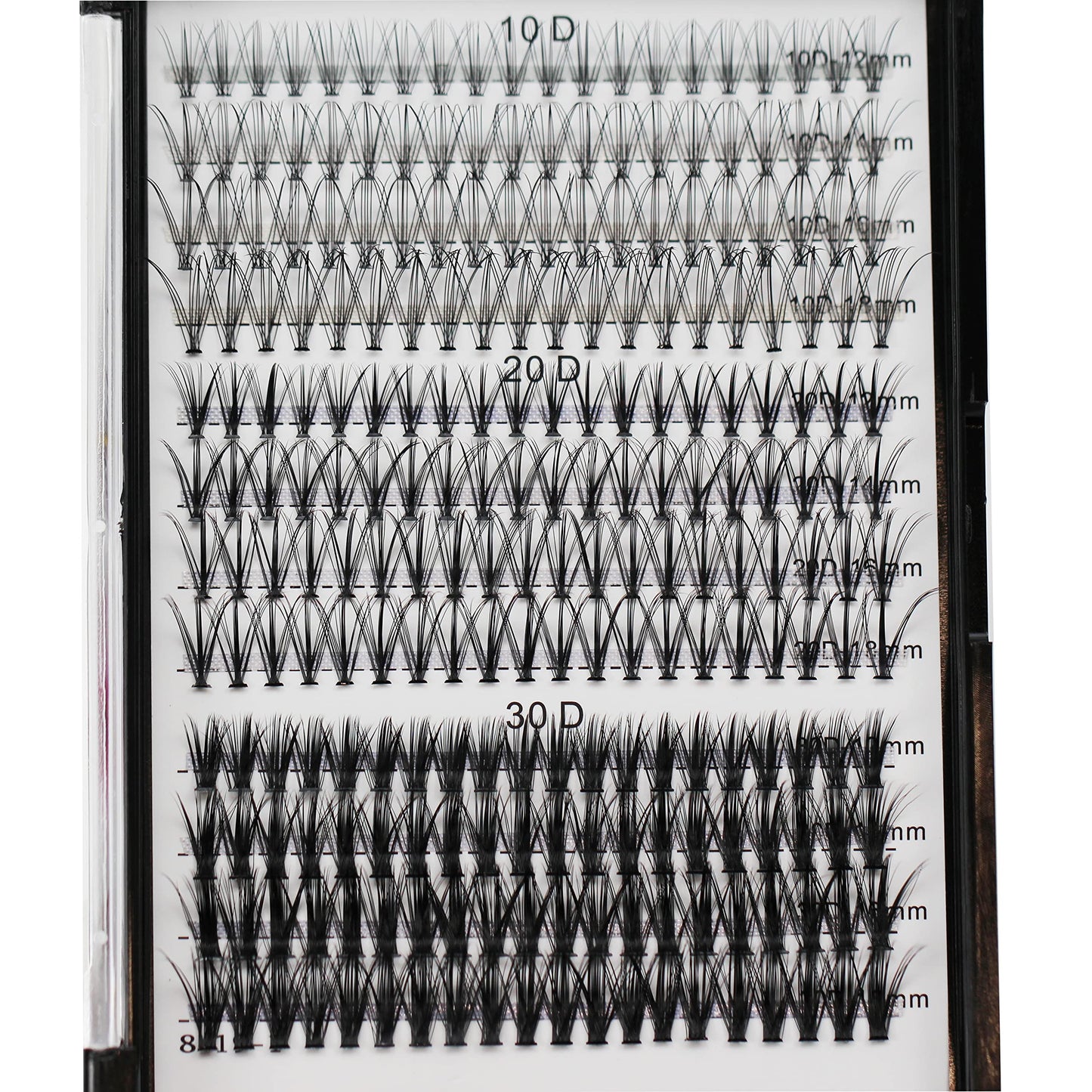 Bodermincer Lash Extension 240pcs C Curl 10D/20D Cluster Mixed, 8/9/10/11/12mm,10/11/12/13/14mm,12/13/14/15/16mm Mixed 8-10-12-14-16mm MIX Individual Cluster Lashes (40D-D Curl-9mm)