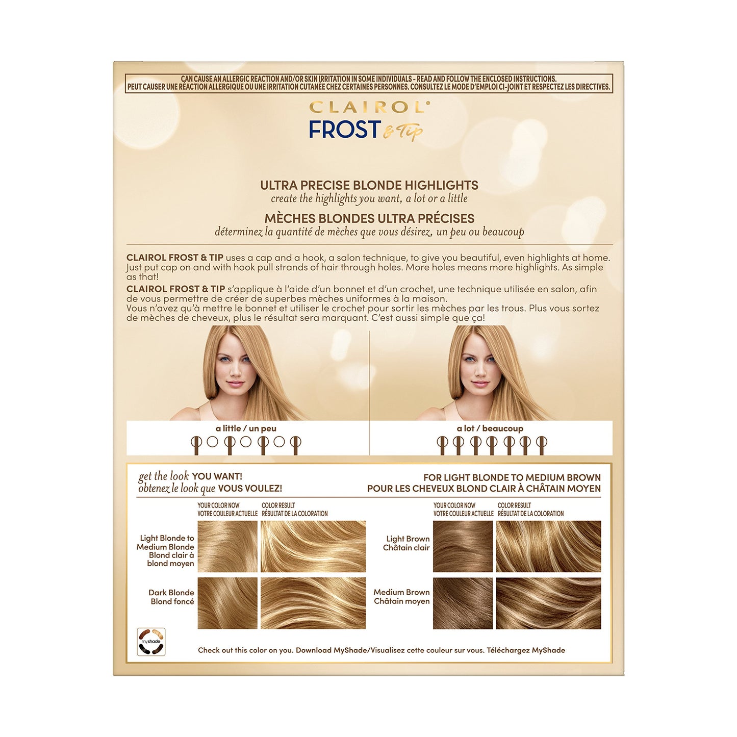 Clairol Nice'n Easy Frost & Tip Original Hair Dye, Light Blonde to Medium Brown Hair Color, Pack of 3