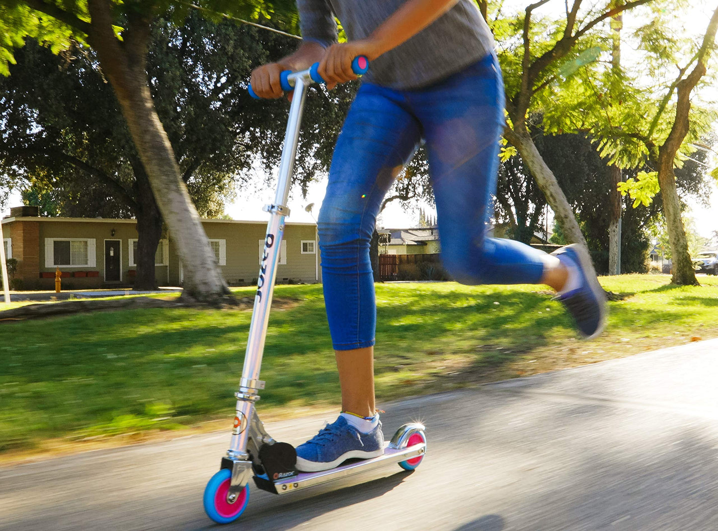 Razor A Kick Scooter for Kids - Lightweight, Foldable, Aluminum Frame, and Adjustable Handlebars