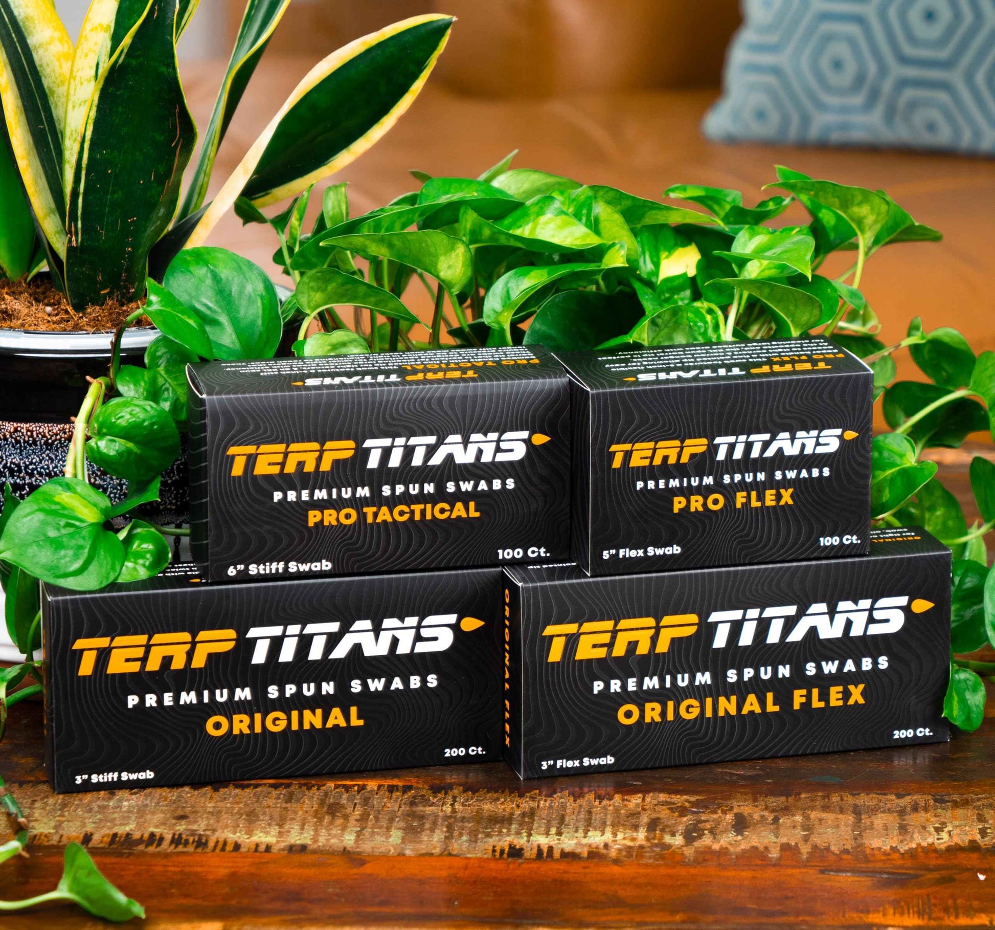 TerpTitans Original – Bamboo Cotton Swabs | Dual-Tip: Spiral for Maximum Absorption & Fine Point for Pinpoint Precision | Extra Strong, Lint-Free | 200 Count Box (800)